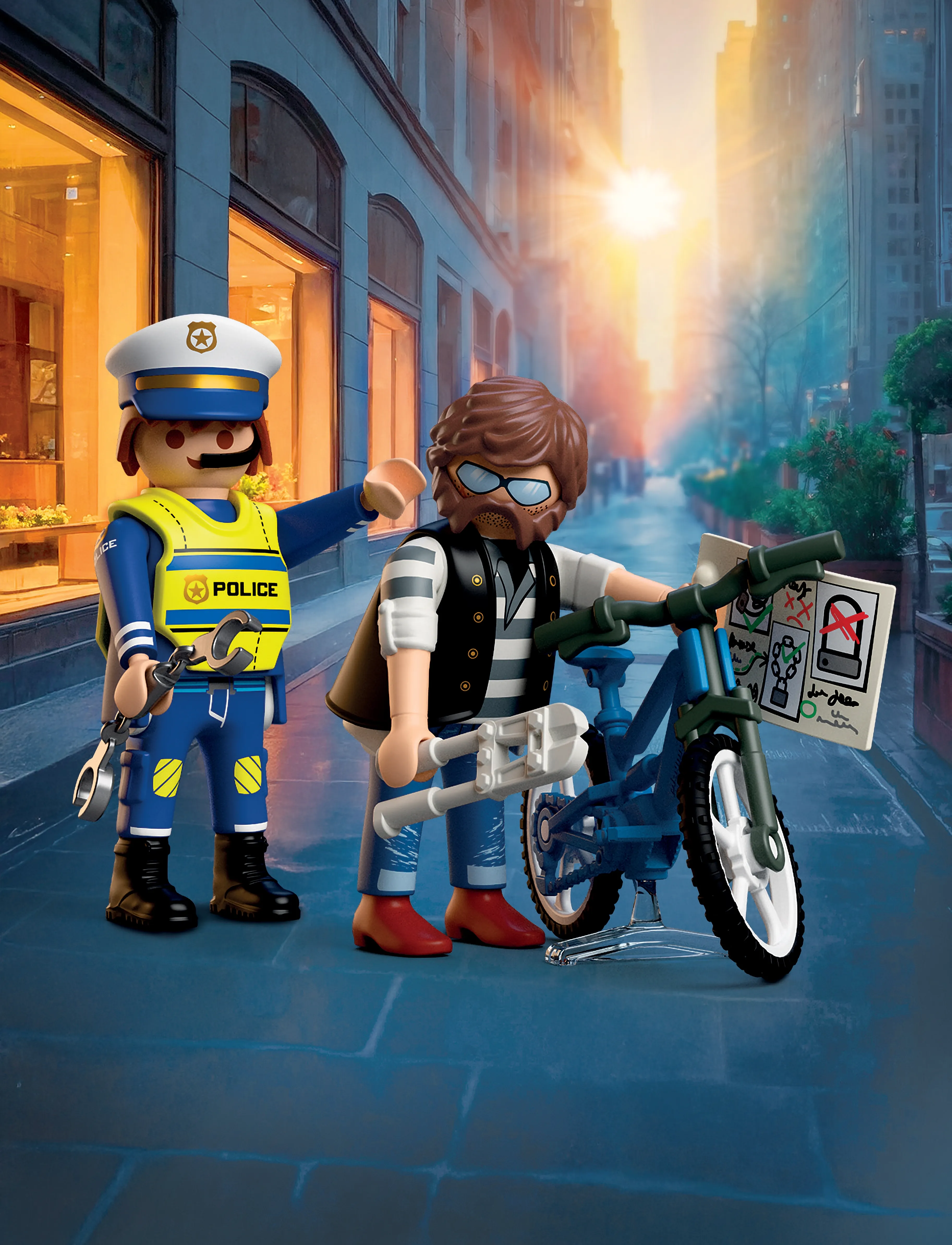 PLAYMOBIL Cykeltyveri, Børn, Playmobil City Action, Multi/mønstret, Str: ONE SIZE