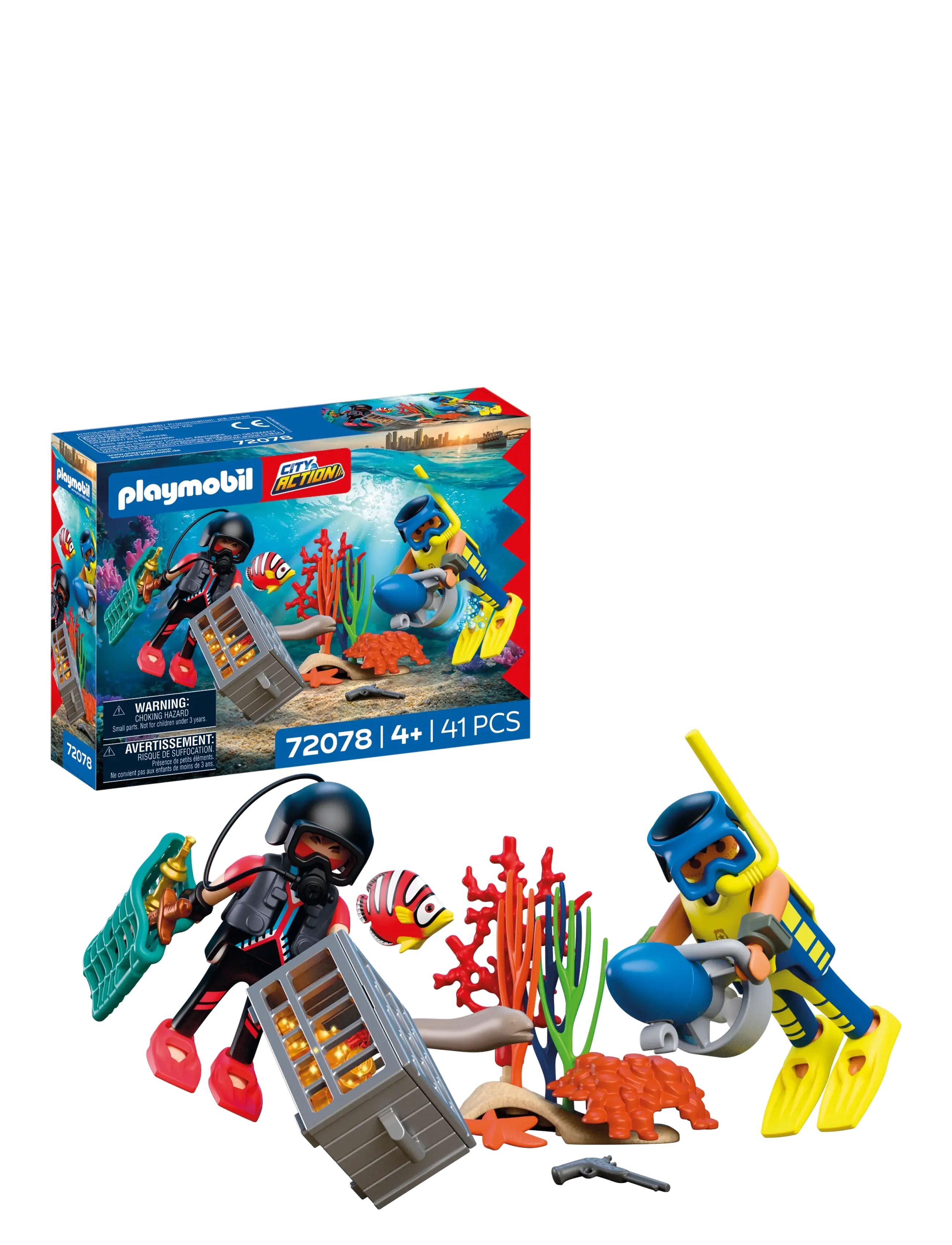 PLAYMOBIL - Politidykker med skat - multicolored - 2