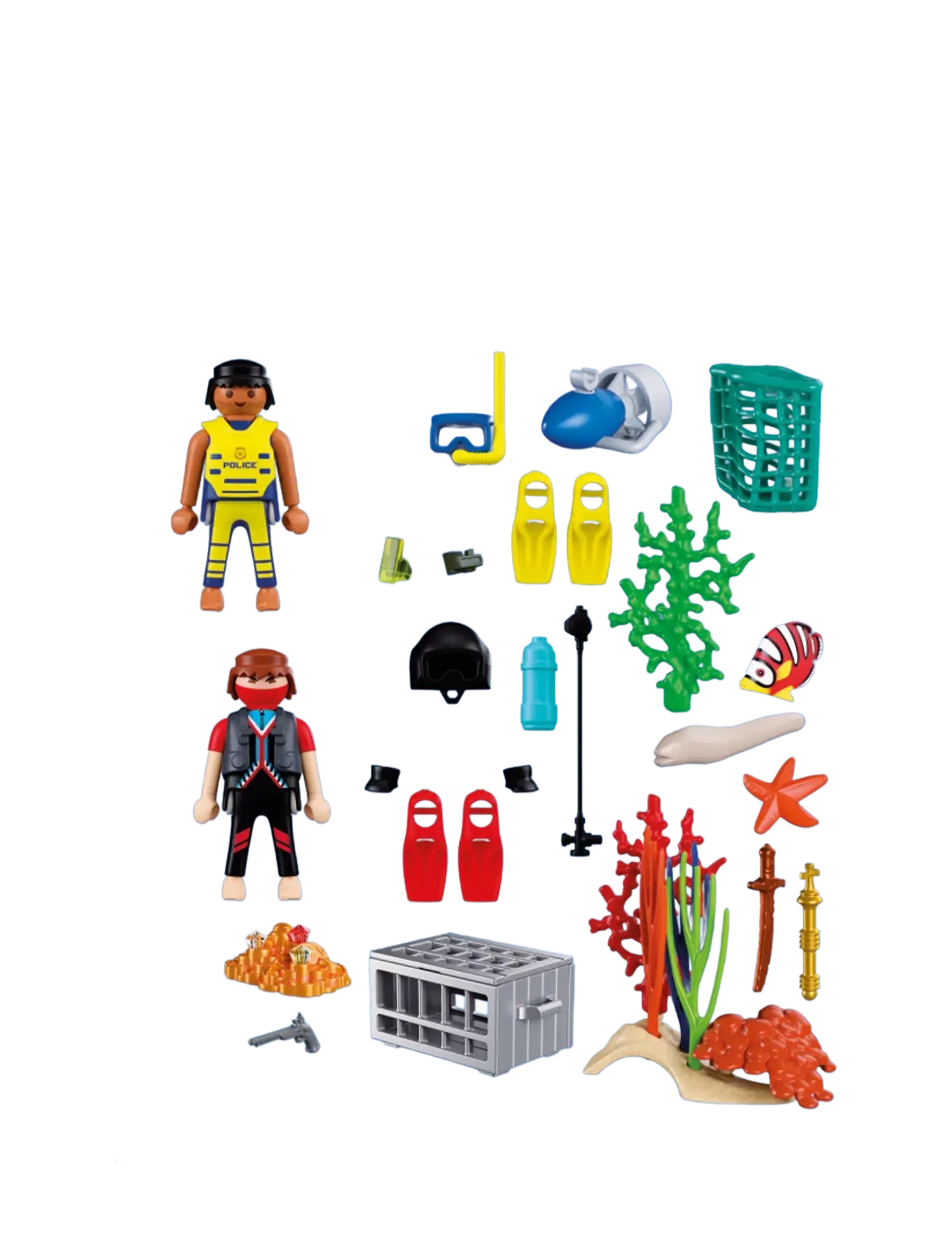 PLAYMOBIL - Politidykker med skat - multicolored - 4