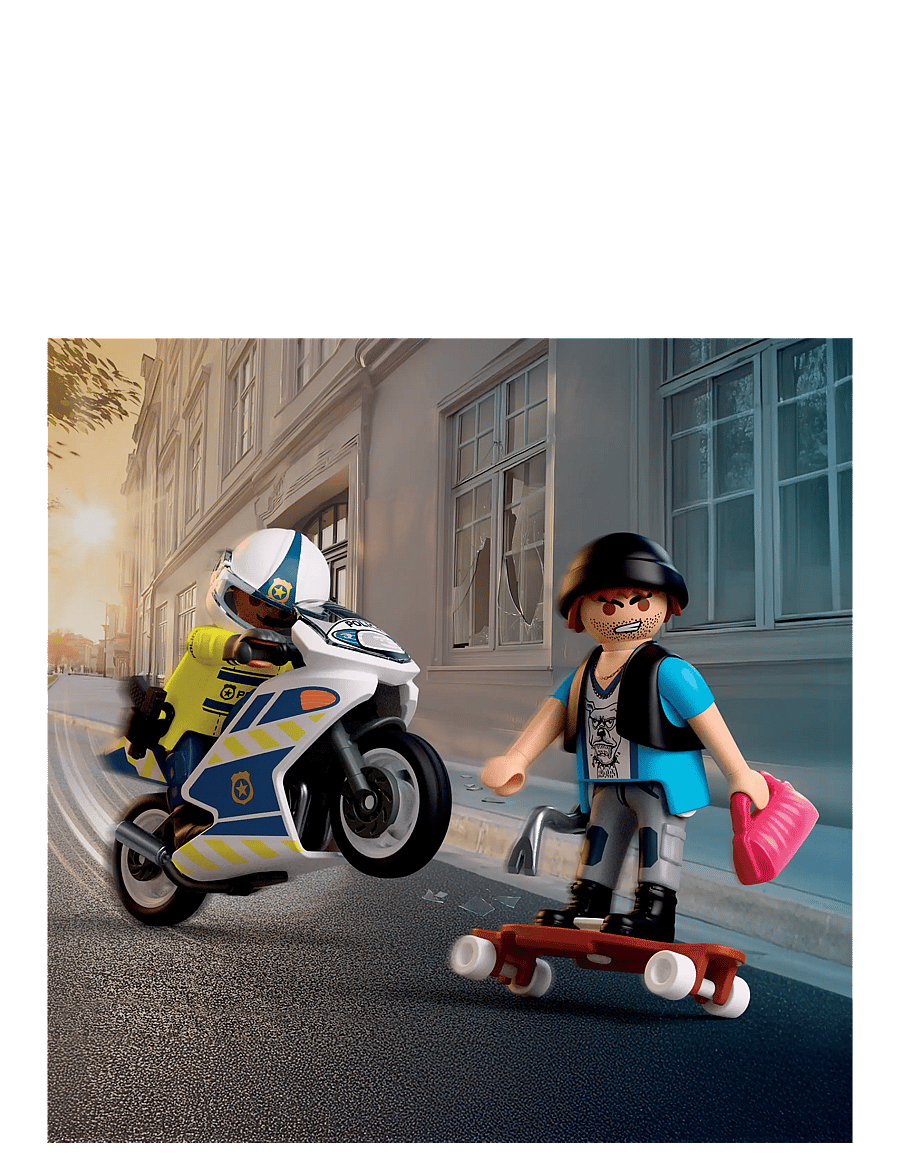 PLAYMOBIL - Motorcycle Chase - playmobil city action - multicolored - 0