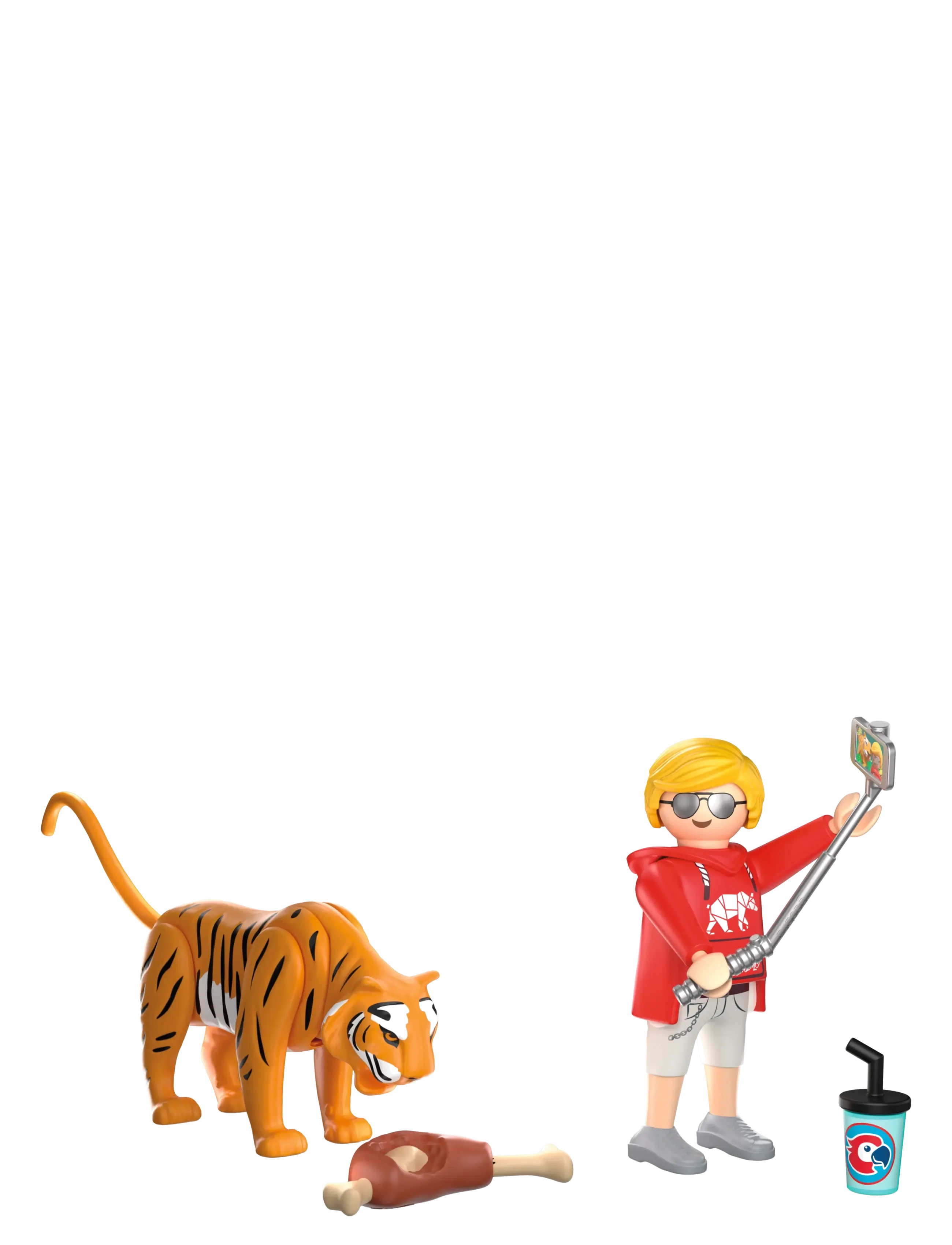 PLAYMOBIL - Zoo: Tiger and Visitor - multicolored - 2
