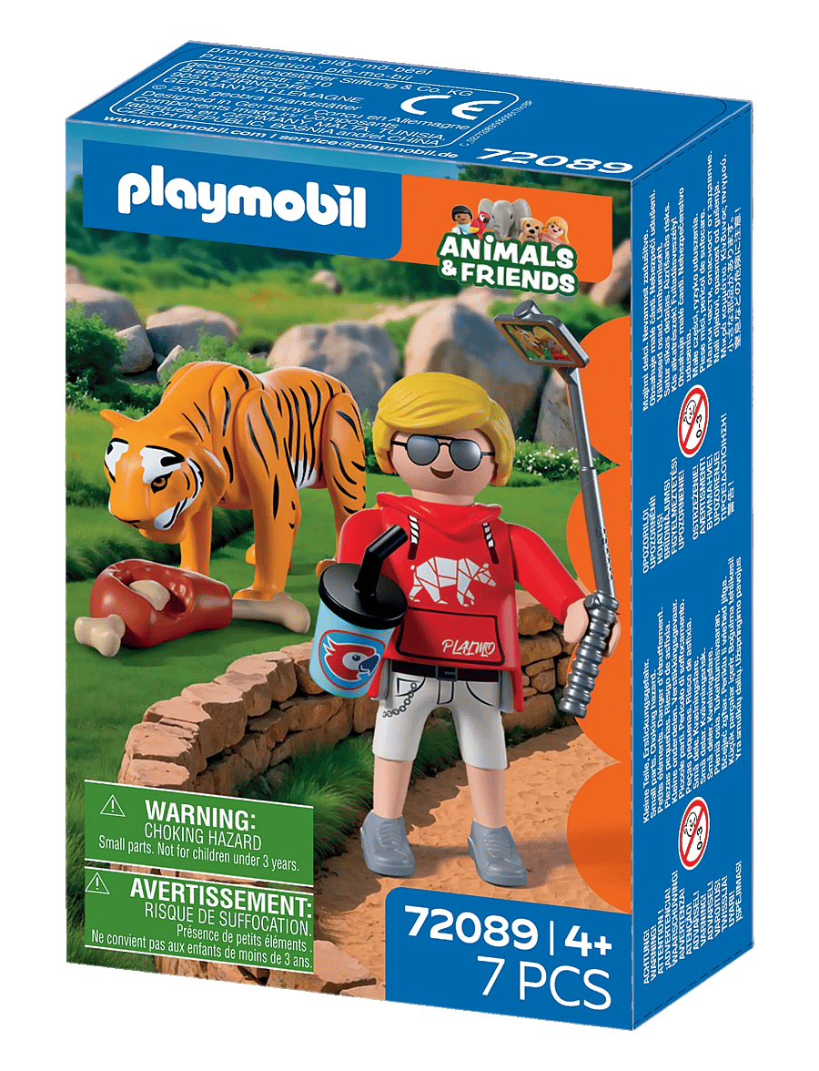 PLAYMOBIL - Zoo: Tiger and Visitor - multicolored - 4