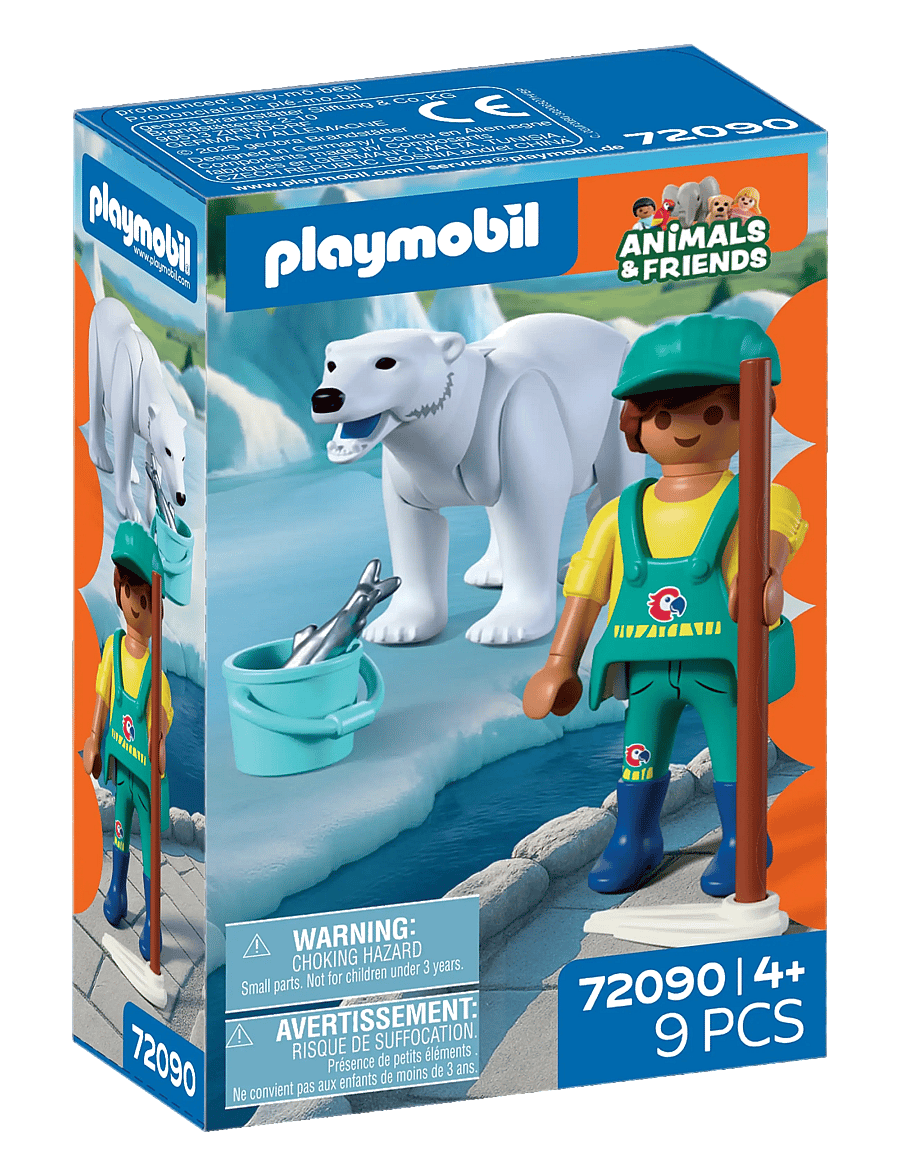 PLAYMOBIL - Dyrepark: Isbjørn og dyrepasser - playmobil animals & friends - multicolored - 2