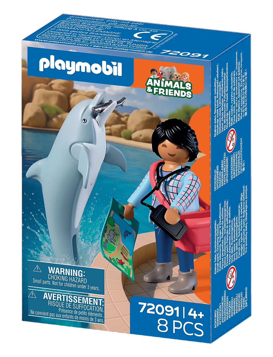 PLAYMOBIL - Zoo: Delfin och besökare - playmobil animals & friends - multicolored - 1