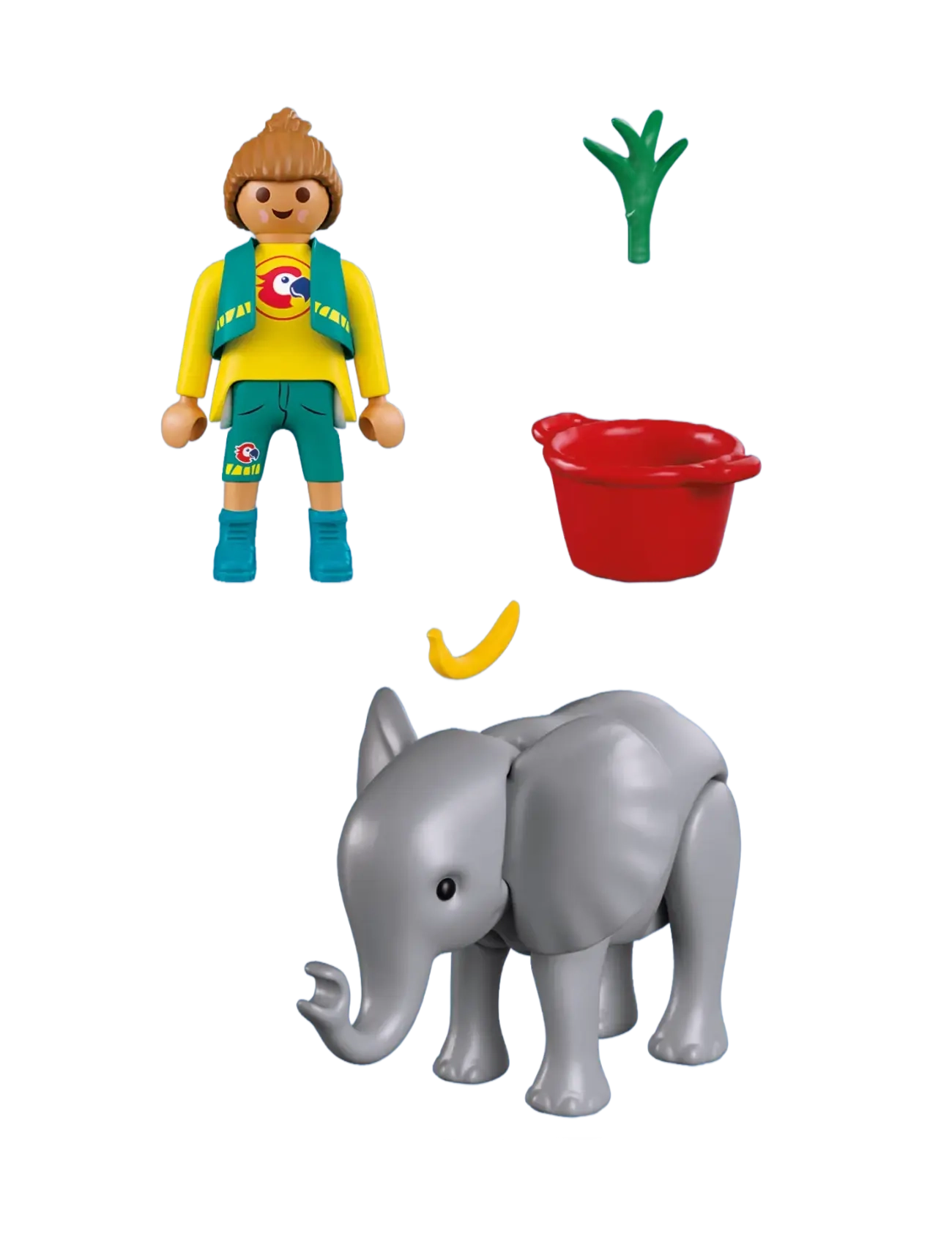 PLAYMOBIL - Zoo: Baby-elefant og dyrepasser - playmobil animals & friends - multicolored - 2