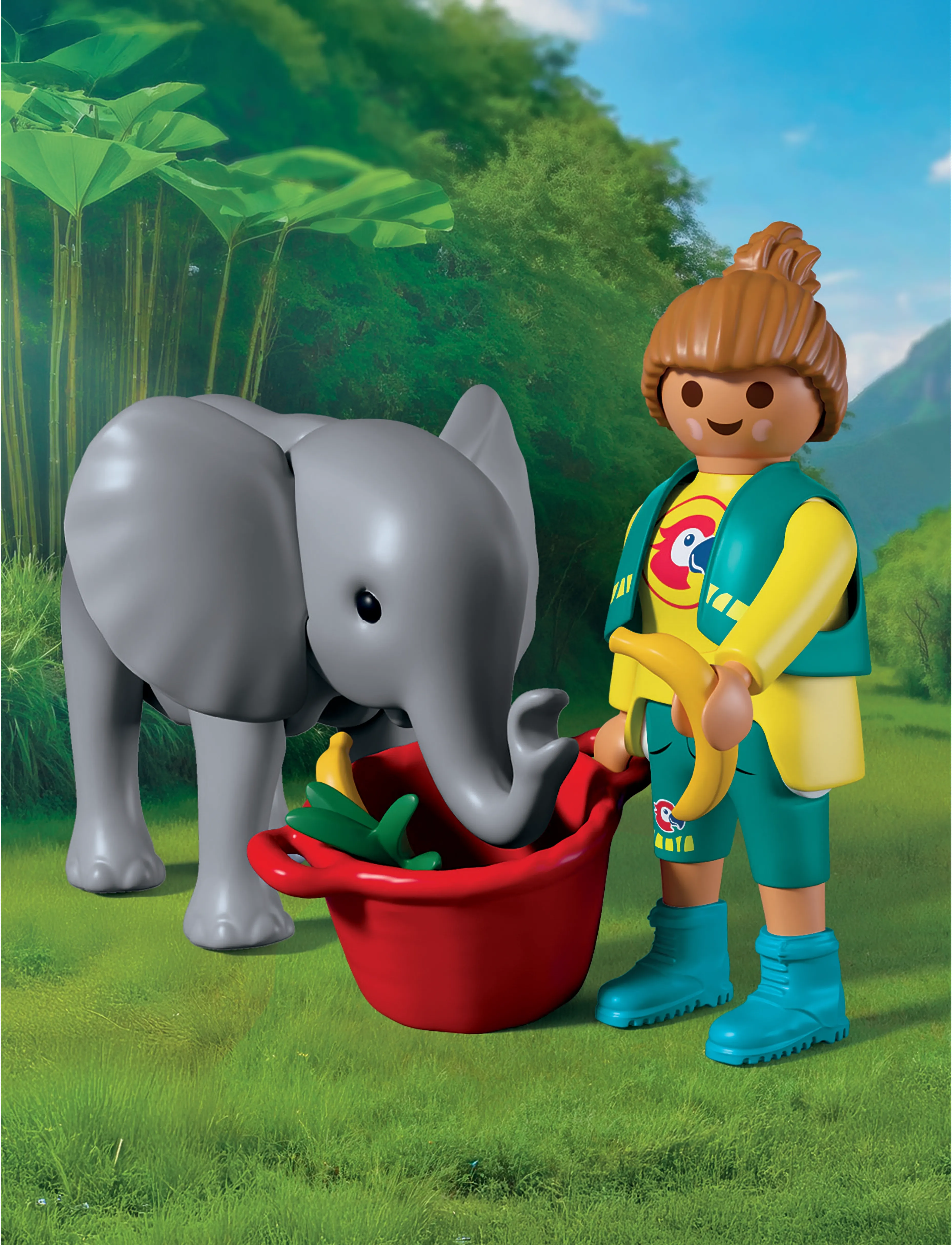 PLAYMOBIL - Zoo: Baby Elephant and Zookeeper - multicolored - 0