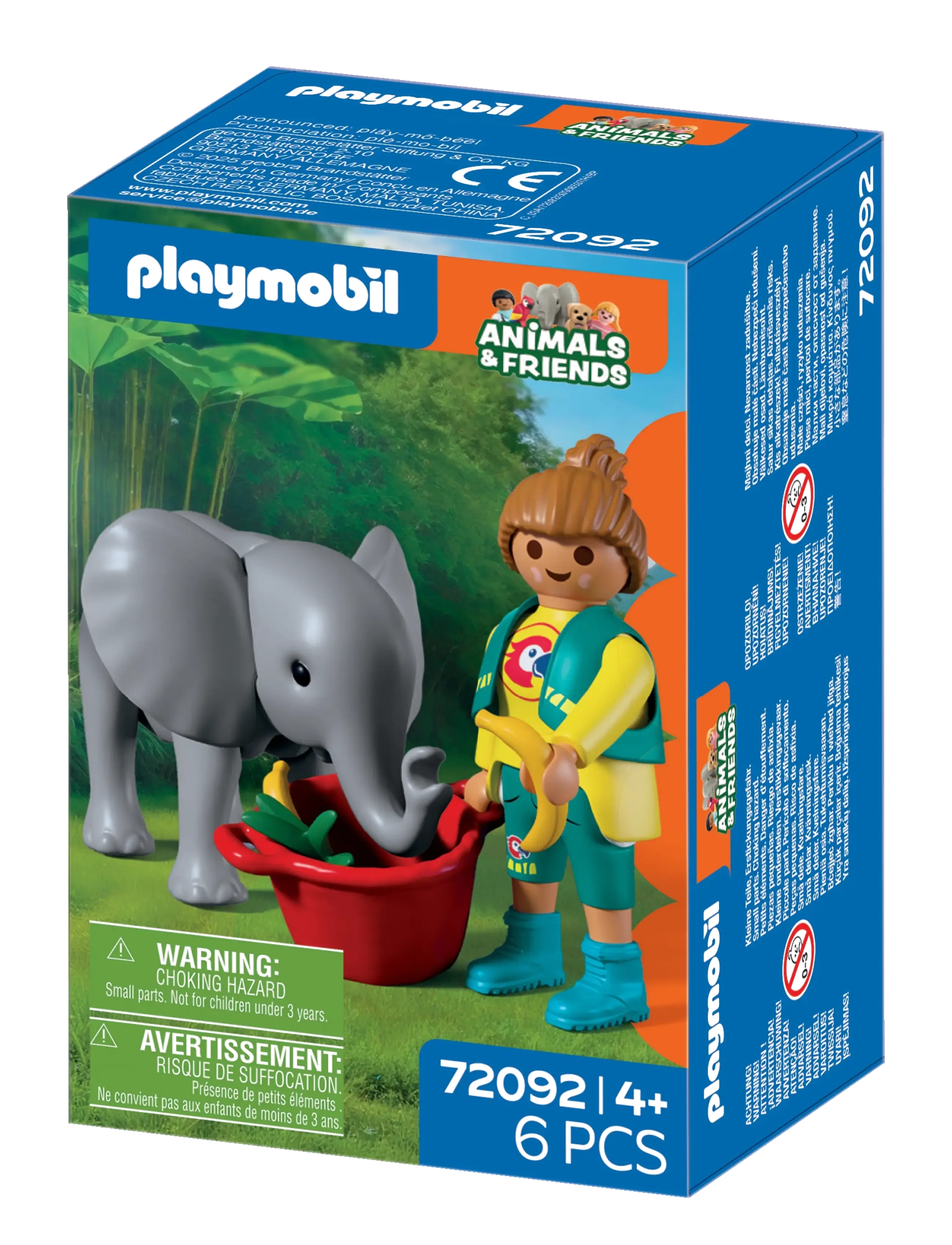 PLAYMOBIL - Zoo: Baby-elefant og dyrepasser - playmobil animals & friends - multicolored - 3