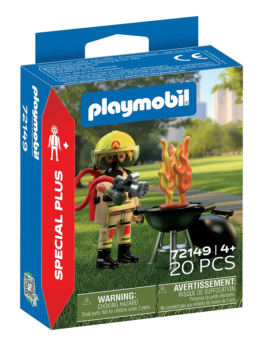 PLAYMOBIL - Brannmann med oppdiktet brann - playmobil special plus - multicolored - 1