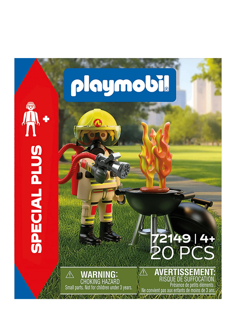PLAYMOBIL - Brannmann med oppdiktet brann - playmobil special plus - multicolored - 2