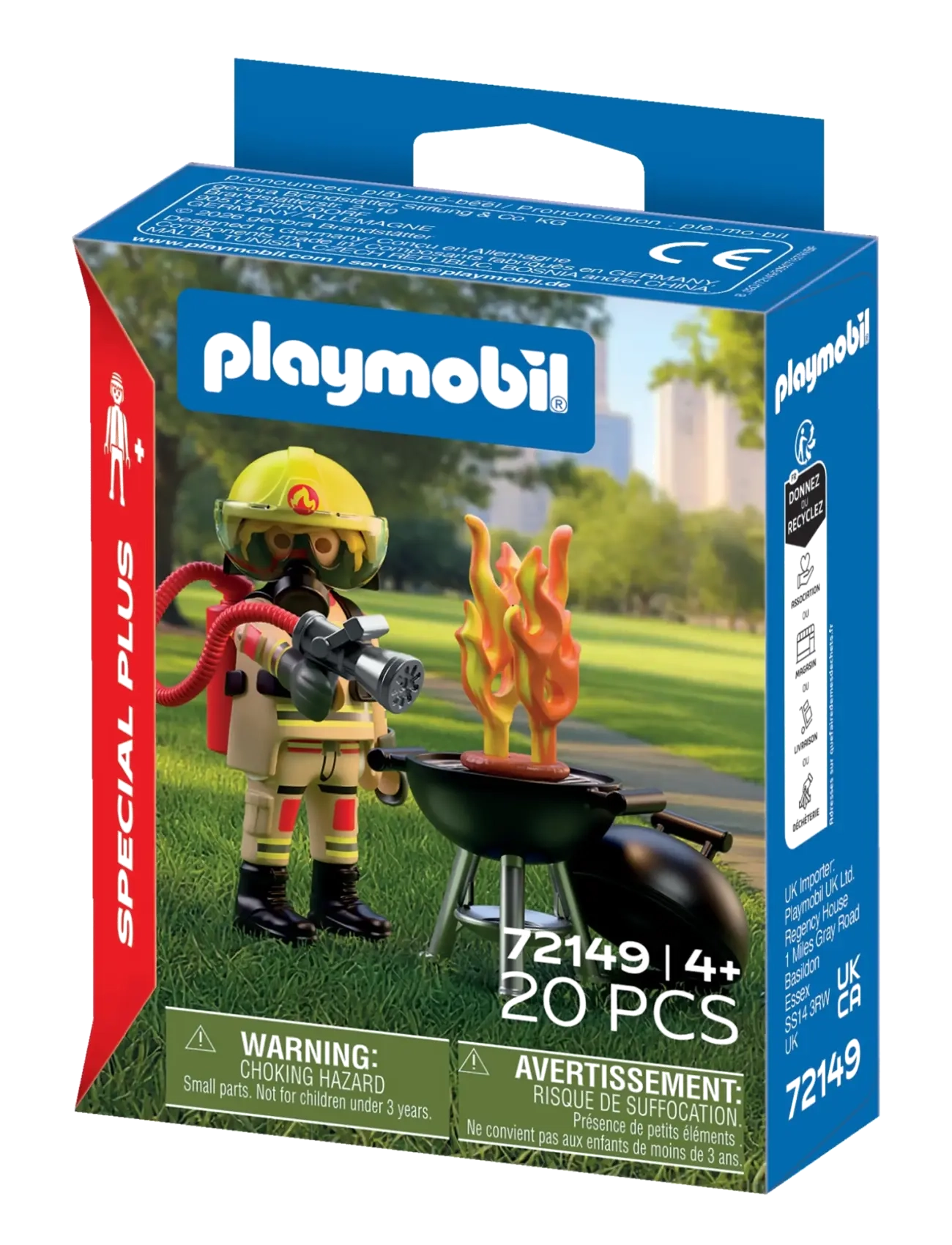 PLAYMOBIL - Firefighter with Make-Believe Fire - multicolored - 3