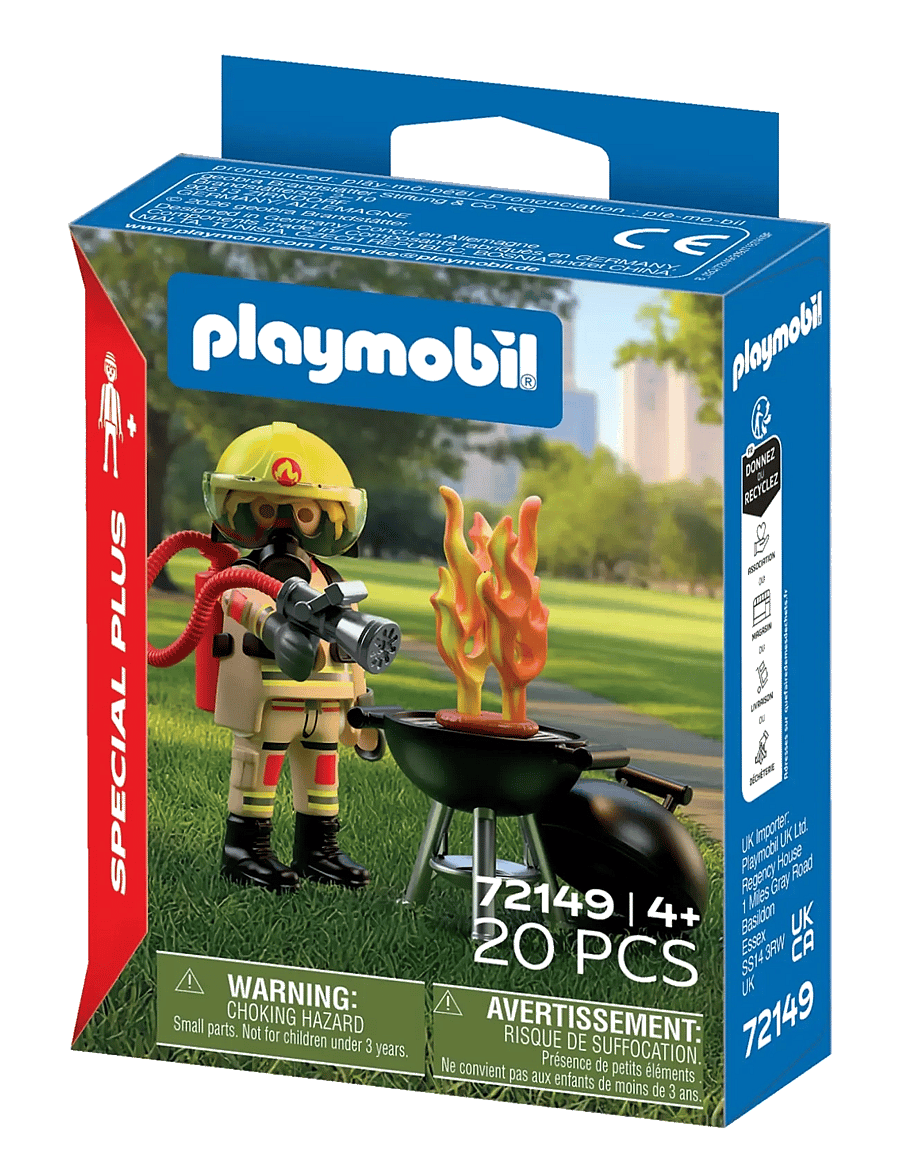 PLAYMOBIL - Brannmann med oppdiktet brann - playmobil special plus - multicolored - 3