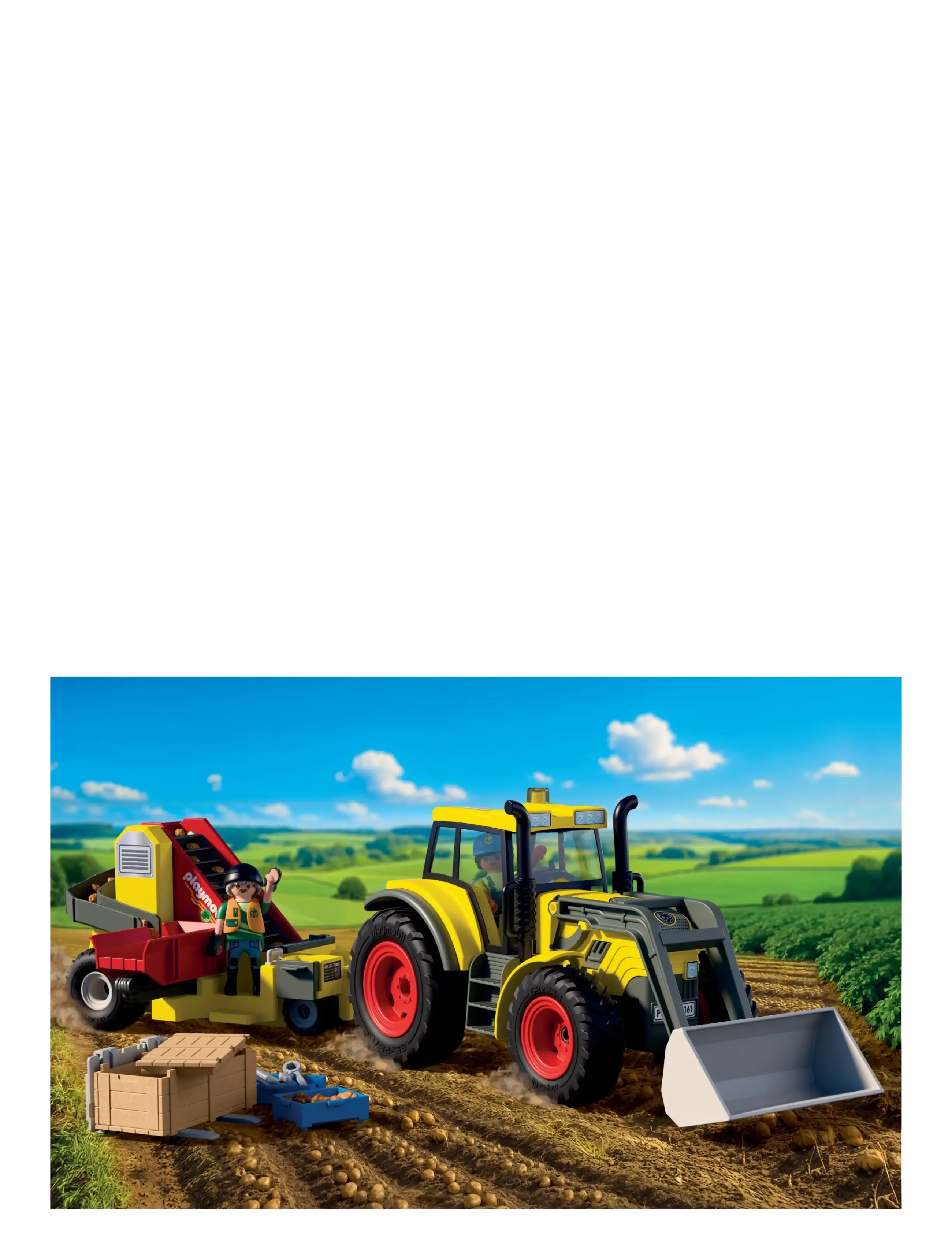 PLAYMOBIL - Large Tractor with Potato Harvester - multicolored - 0