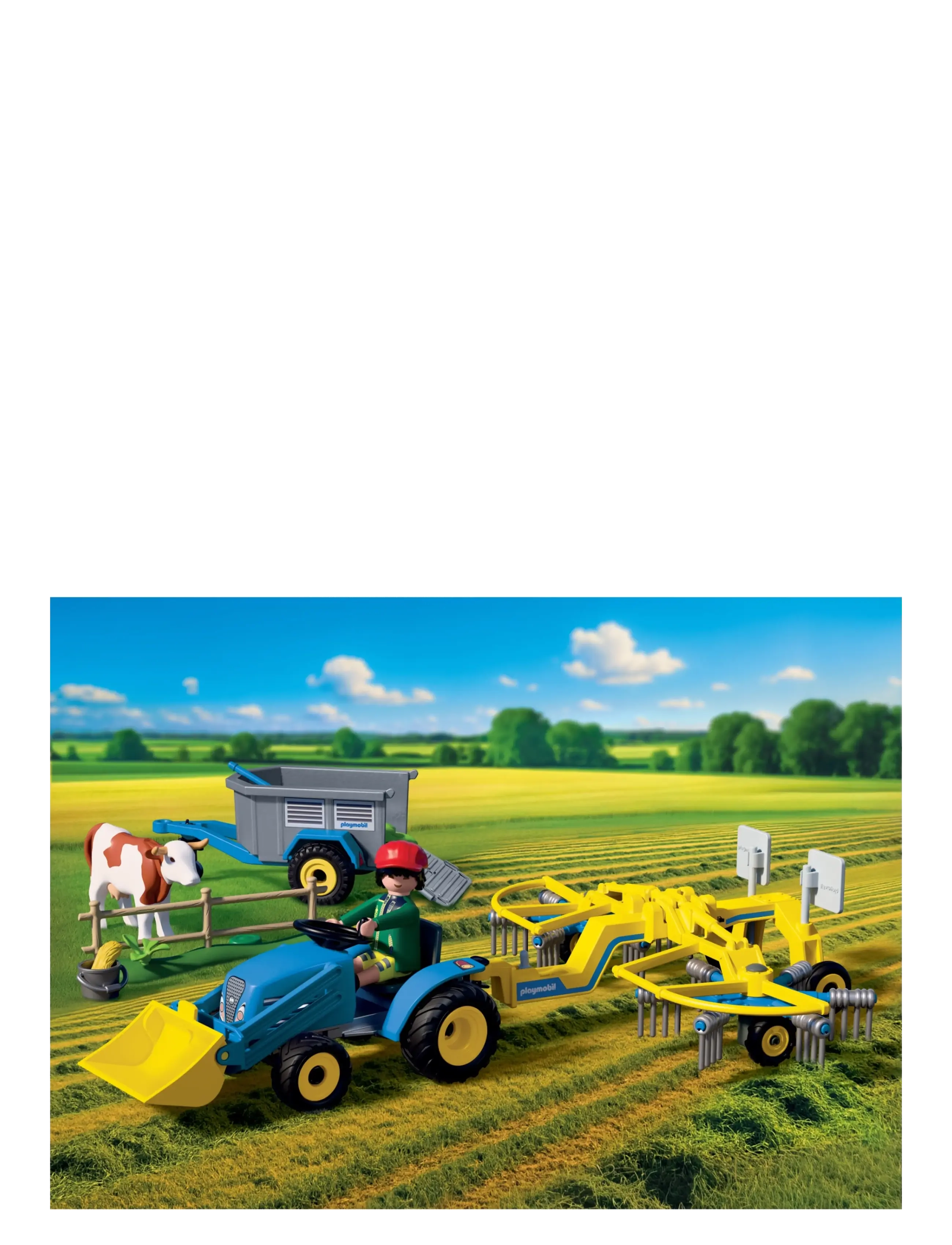 PLAYMOBIL - Small Tractor with Hay Swather - multicolored - 0