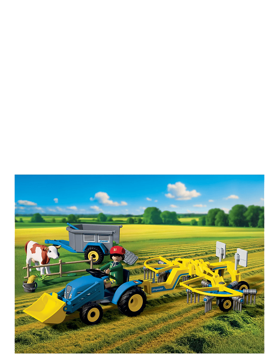 PLAYMOBIL - Small Tractor with Hay Swather - multicolored - 0