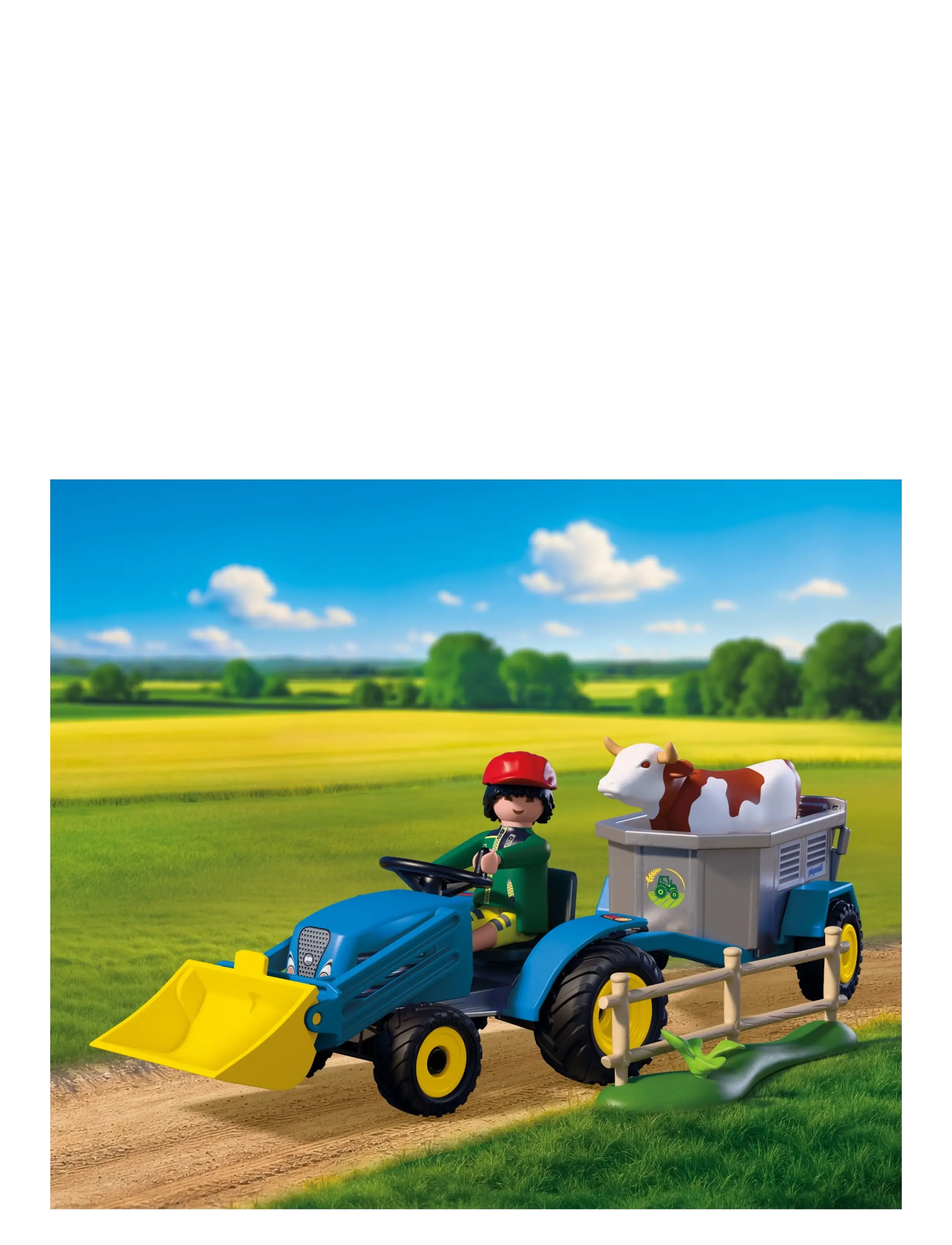PLAYMOBIL - Small Tractor with Hay Swather - multicolored - 4
