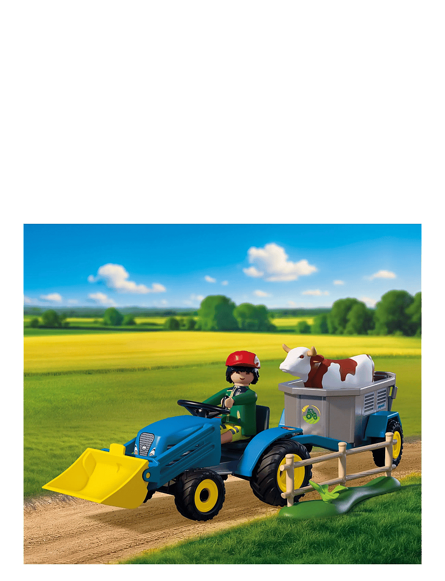 PLAYMOBIL - Small Tractor with Hay Swather - multicolored - 4