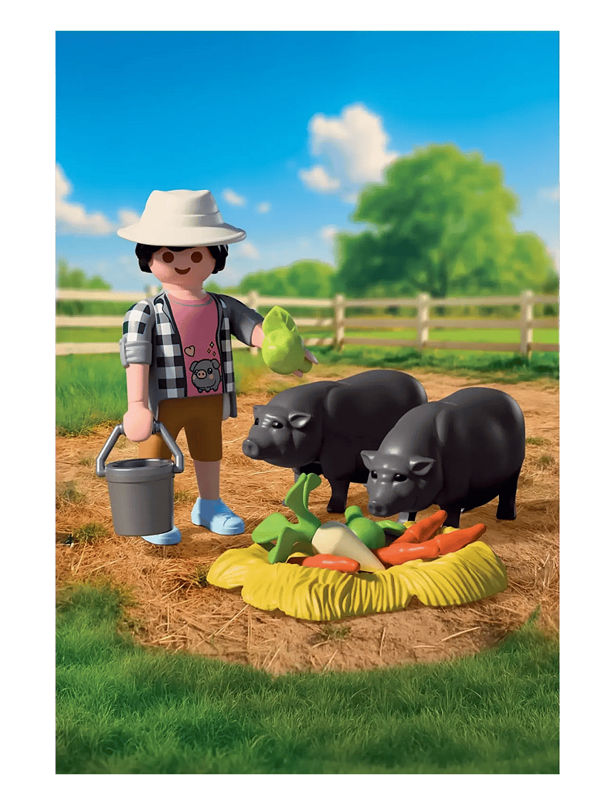 PLAYMOBIL - Farmer with Potbellied Pig - multicolored - 0