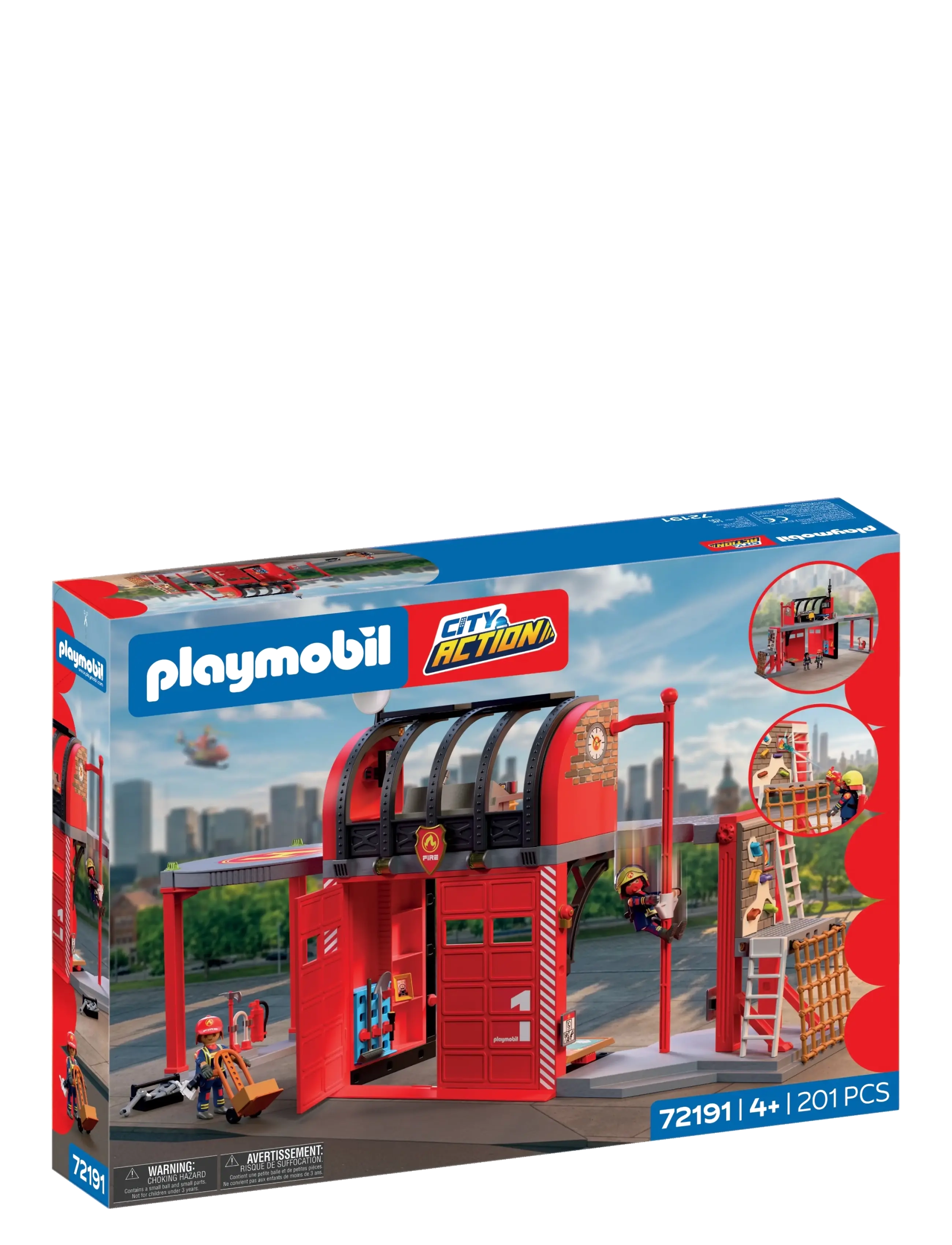 PLAYMOBIL Stor brandstation - Playmobil City Action - MULTICOLORED / red
