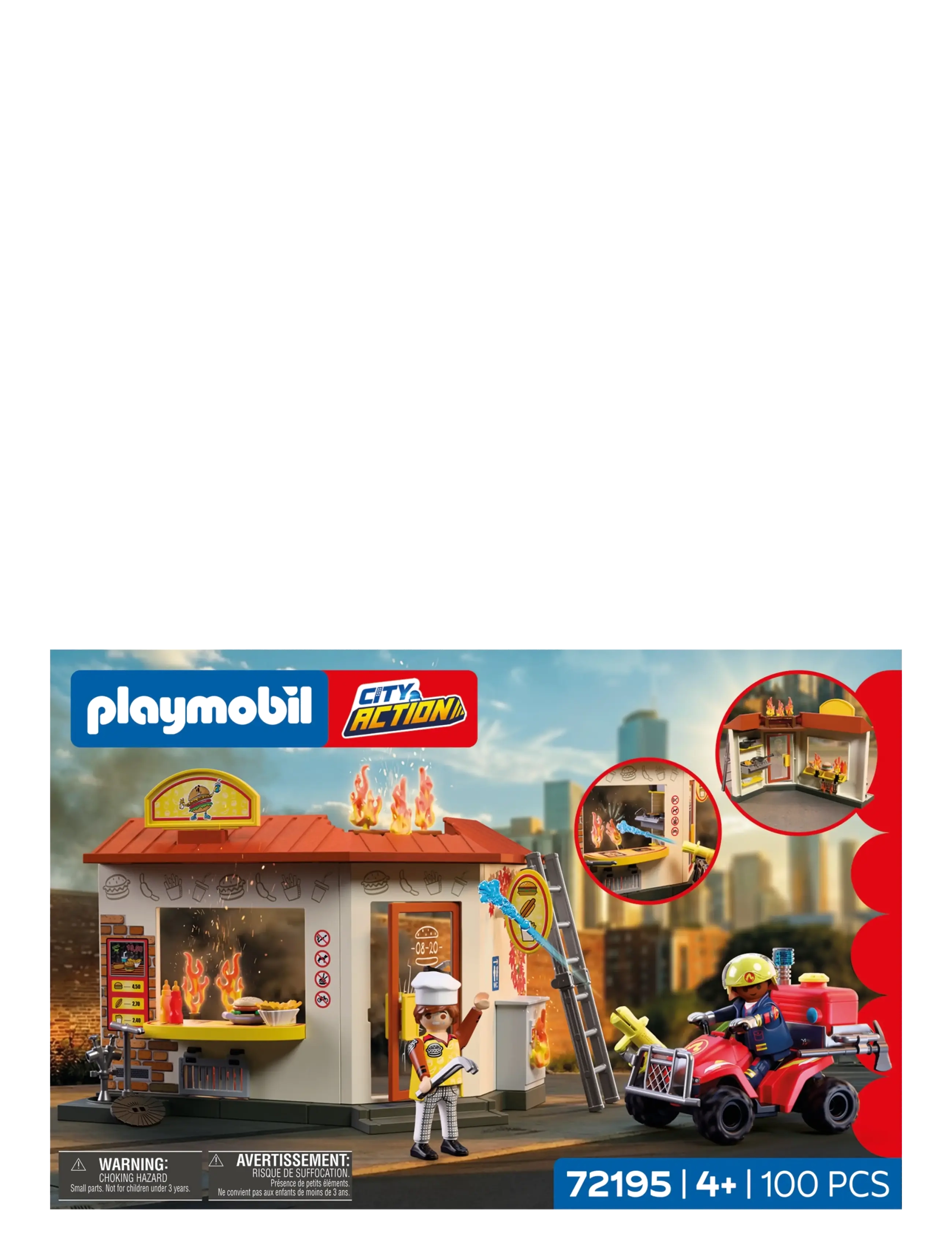PLAYMOBIL - Fire Quad with Burger Shop - multicolored - 2