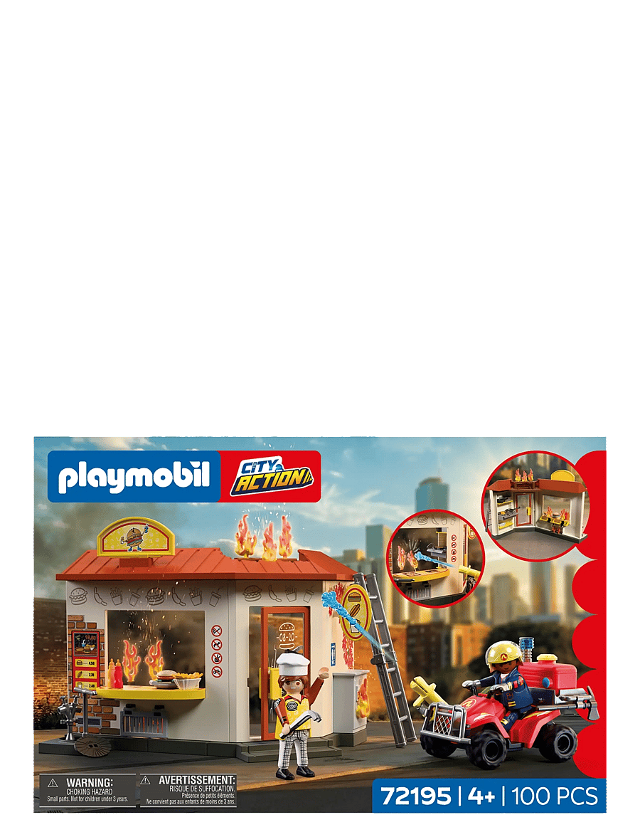 PLAYMOBIL - Fire Quad with Burger Shop - multicolored - 2
