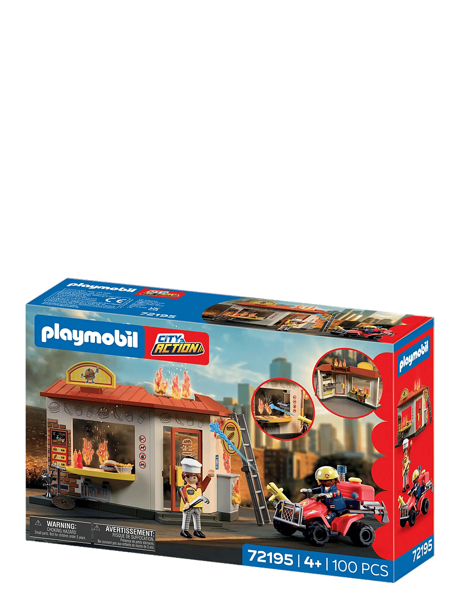 PLAYMOBIL - Fire Quad with Burger Shop - multicolored - 3