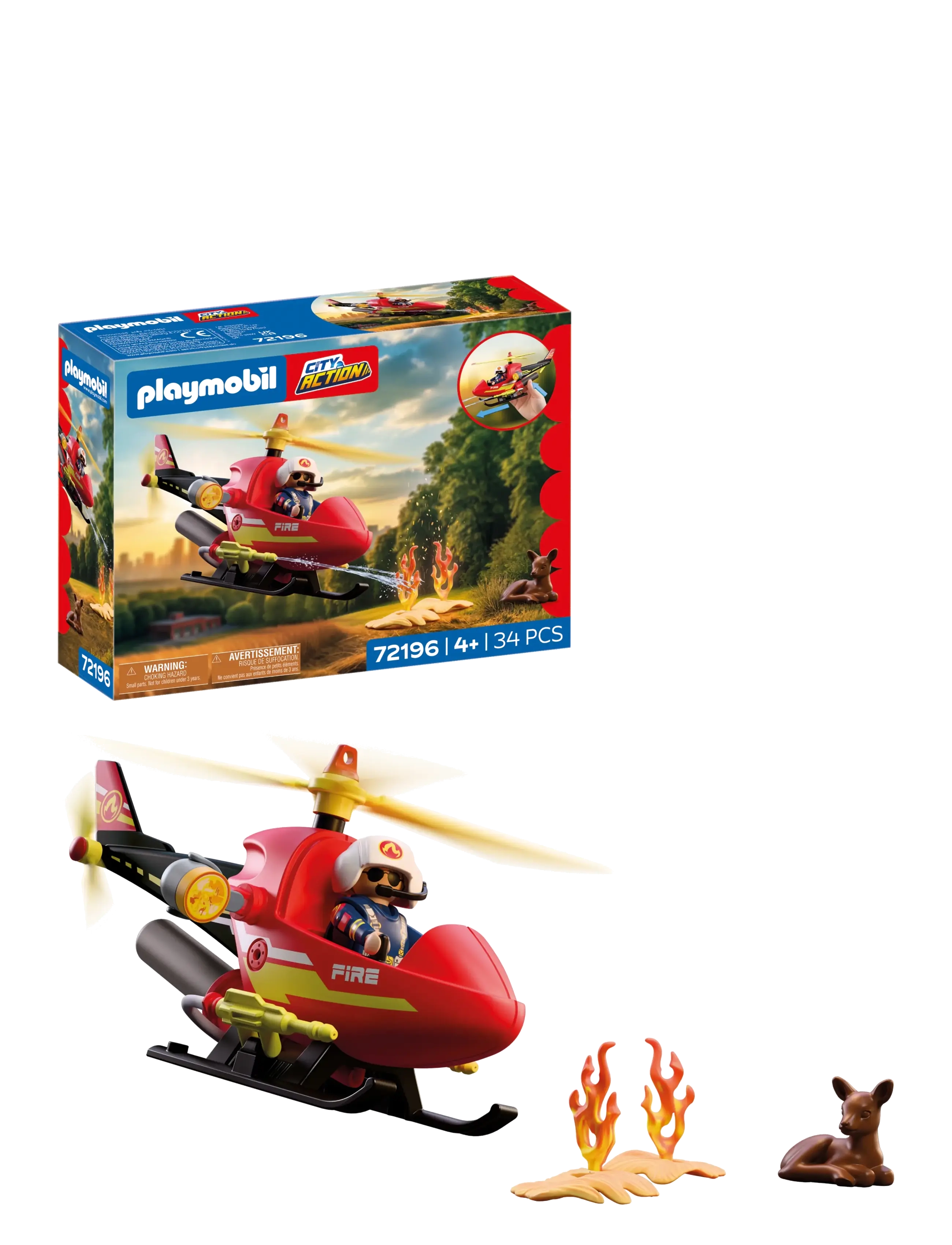 PLAYMOBIL - Firefighting Helicopter - multicolored - 2