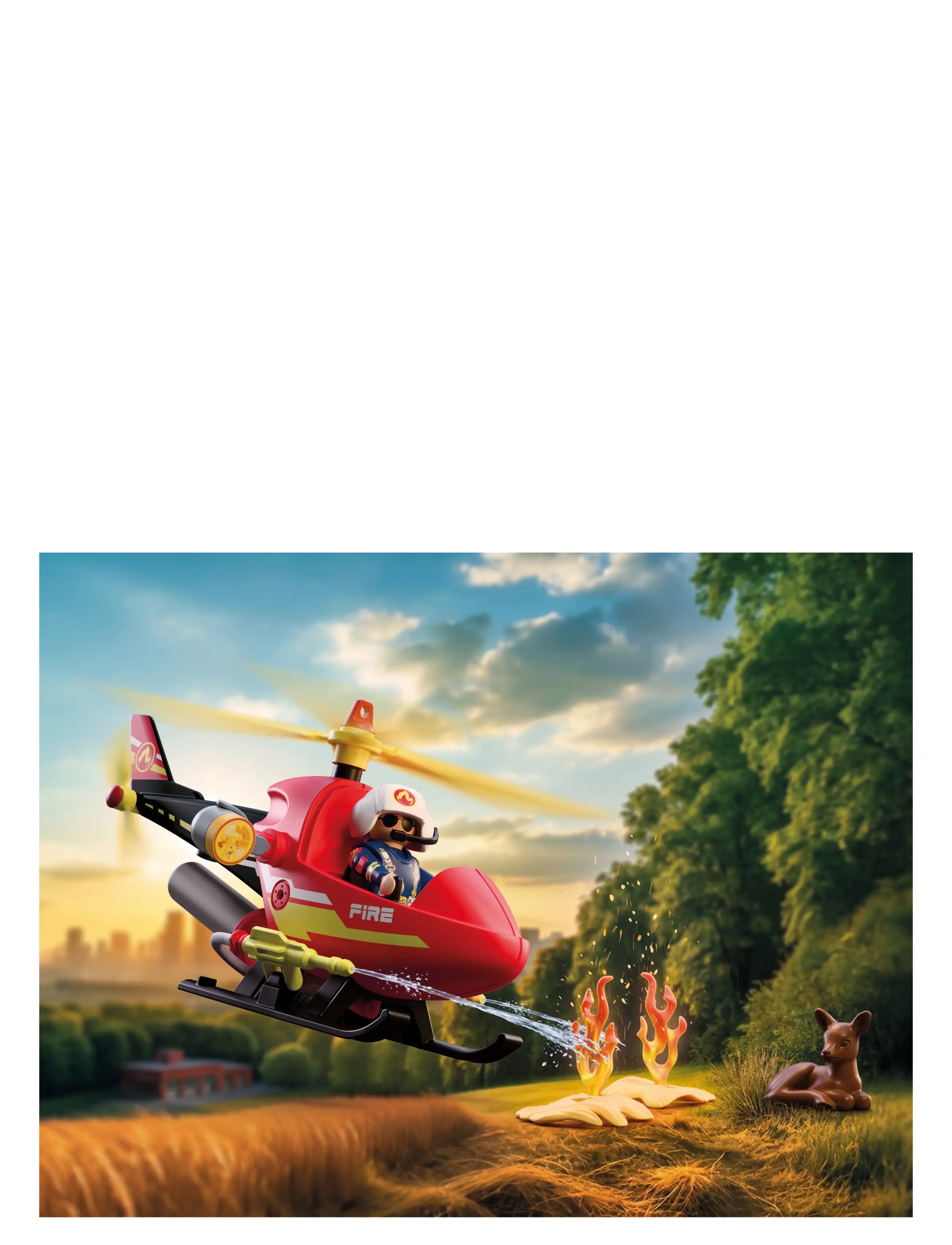 PLAYMOBIL - Firefighting Helicopter - multicolored - 0