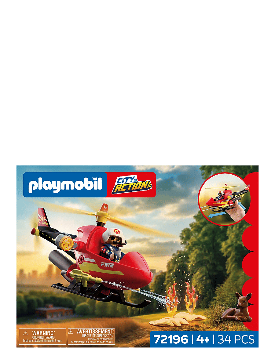 PLAYMOBIL - Firefighting Helicopter - multicolored - 3