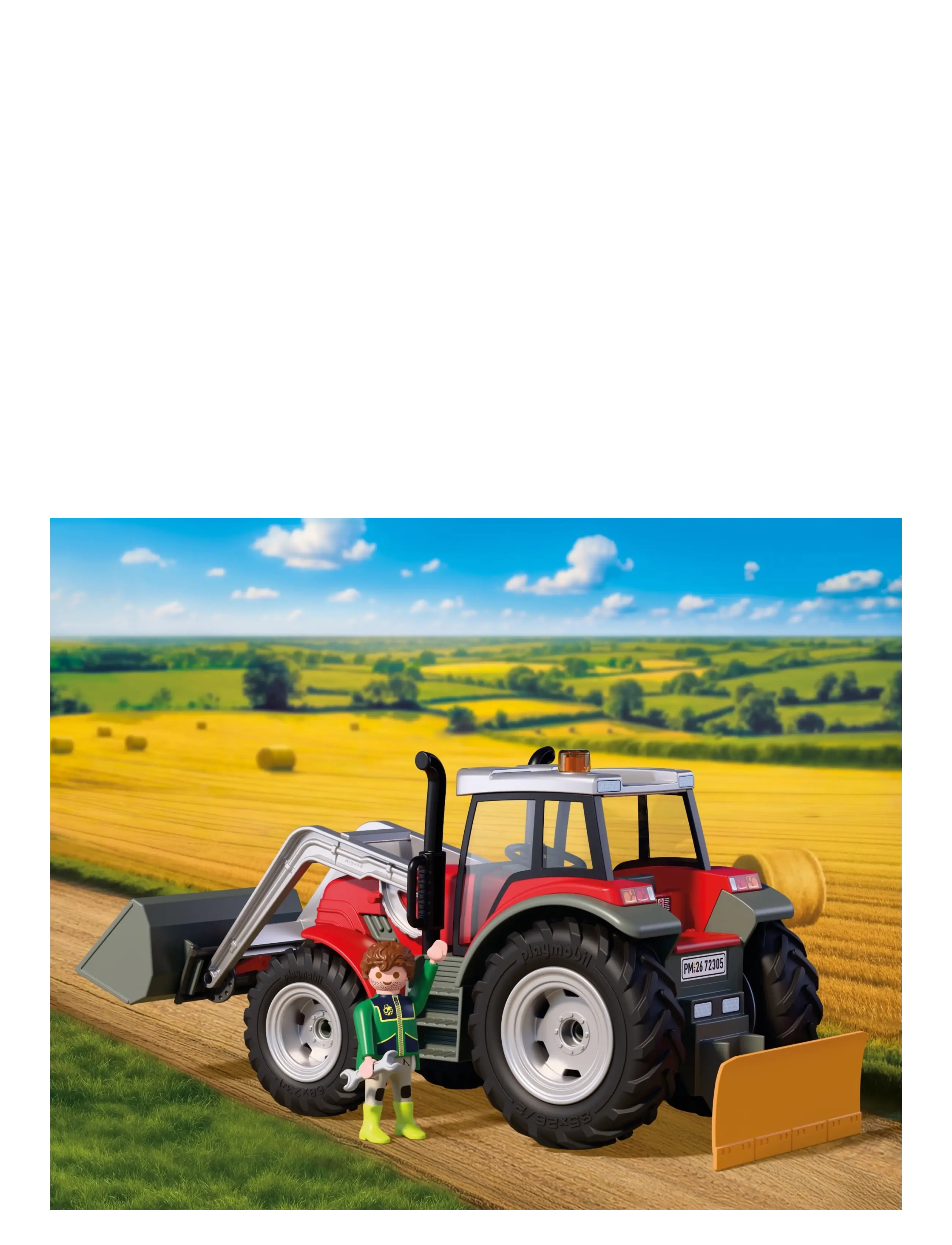 PLAYMOBIL - Large Tractor with Hay Bales - multicolored - 0