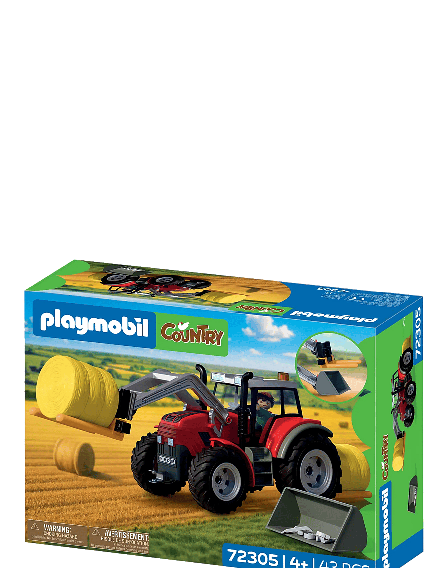 PLAYMOBIL - Large Tractor with Hay Bales - multicolored - 3