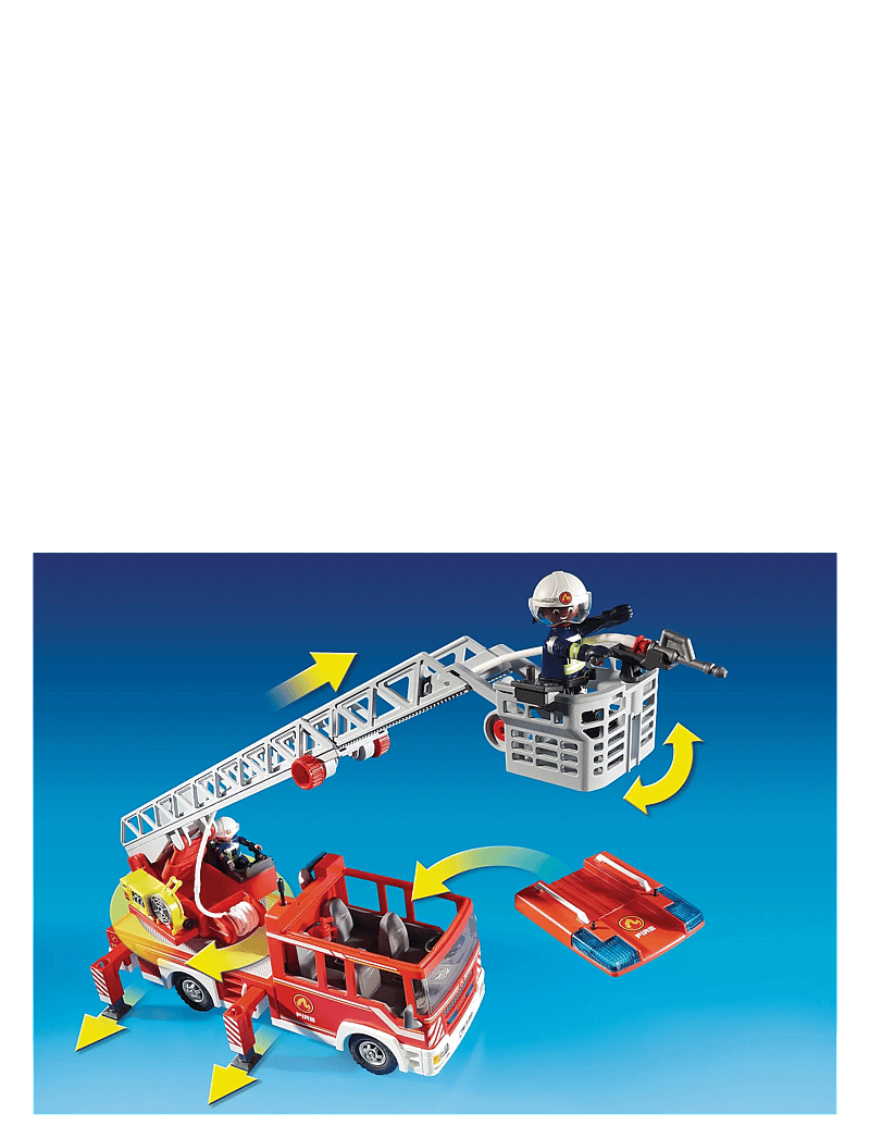 PLAYMOBIL - PLAYMOBIL City Action Fire Ladder Unit - 9463 - playmobil city action - multicolored - 4