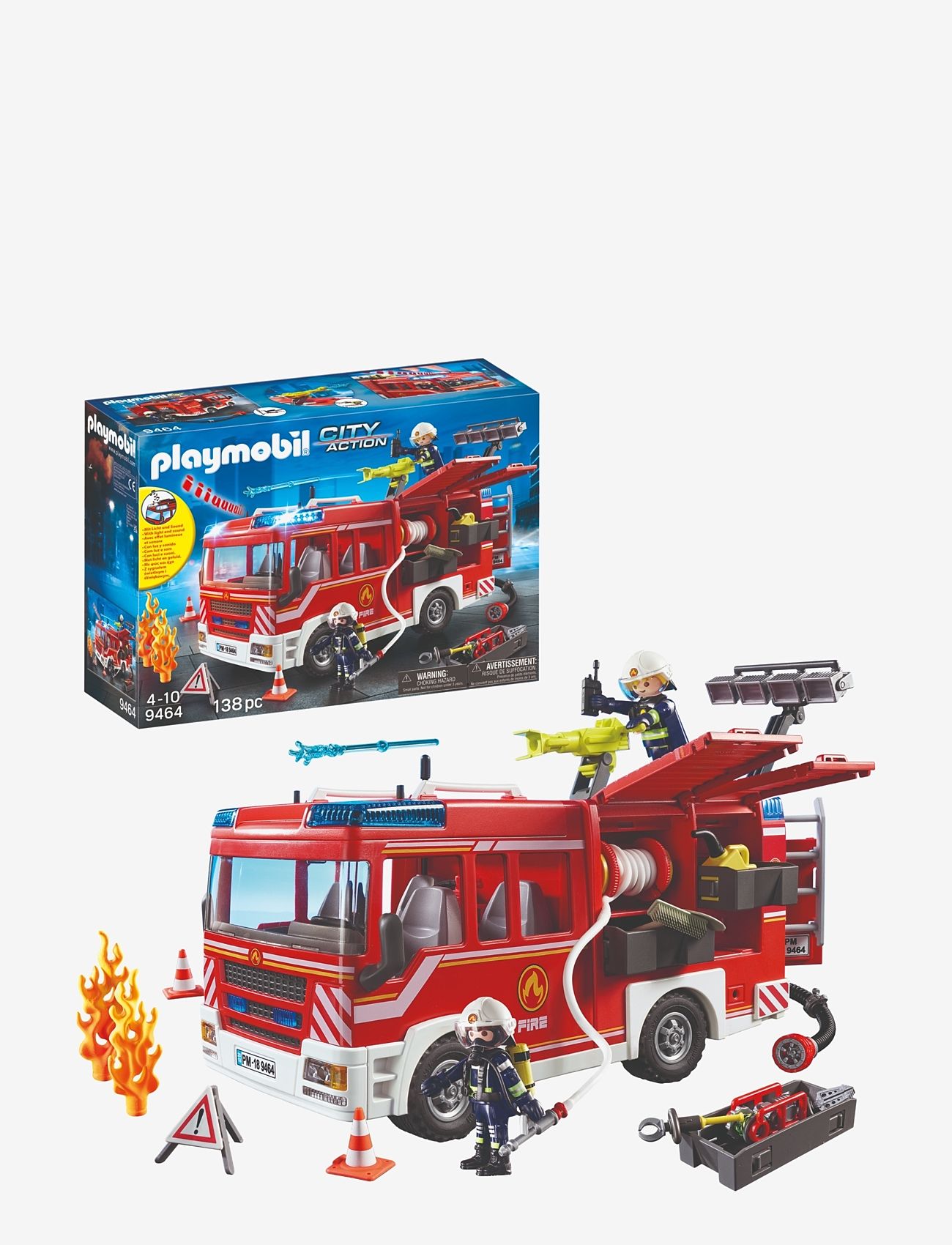 PLAYMOBIL - PLAYMOBIL City Action Fire Engine - 9464 - playmobil city action - multicolored - 0
