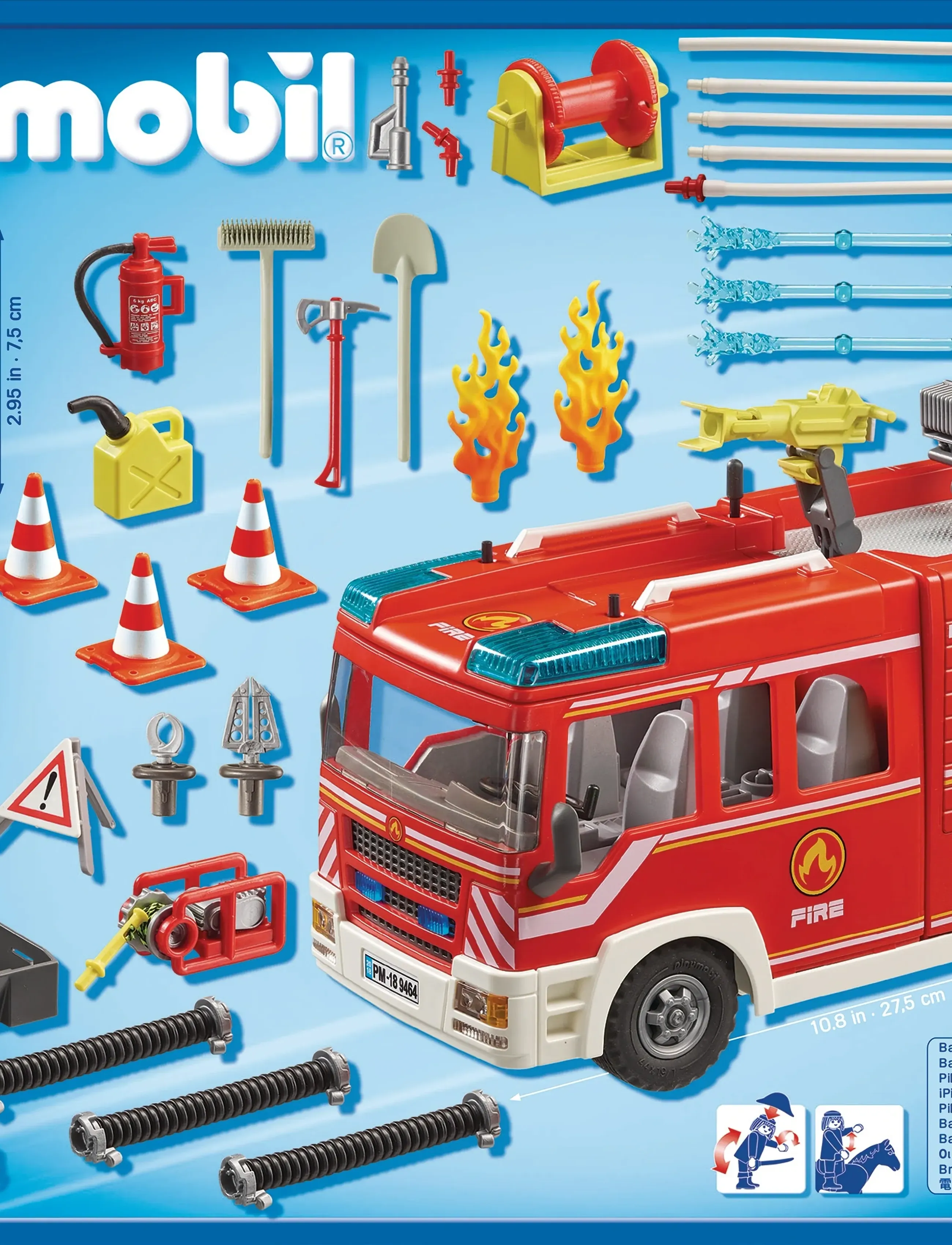 PLAYMOBIL - PLAYMOBIL City Action Brannbil - 9464 - playmobil city action - multicolored - 0