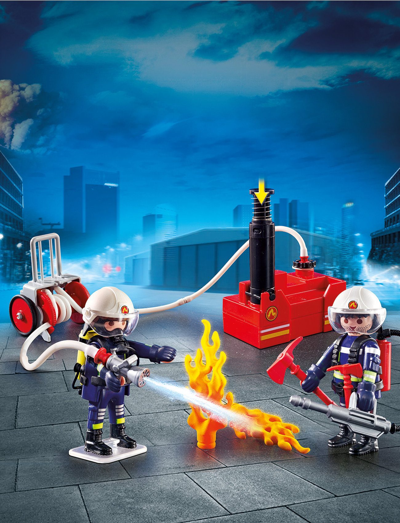 PLAYMOBIL - PLAYMOBIL City Action Firefighters with Water Pump - 9468 - playmobil city action - multicolored - 1