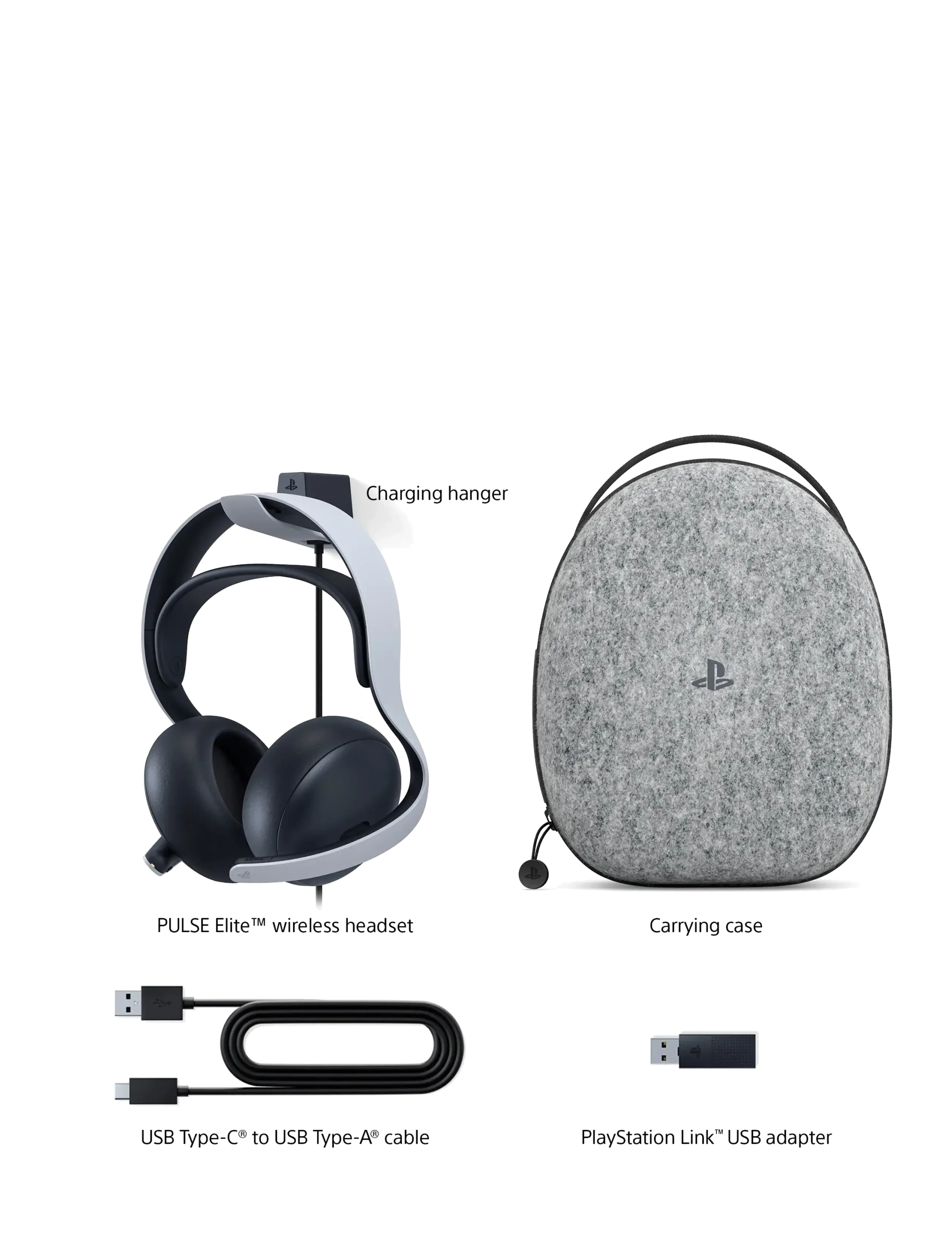 PlayStation - PULSE ELITE Wireless Headset w case - headsets - white - 4