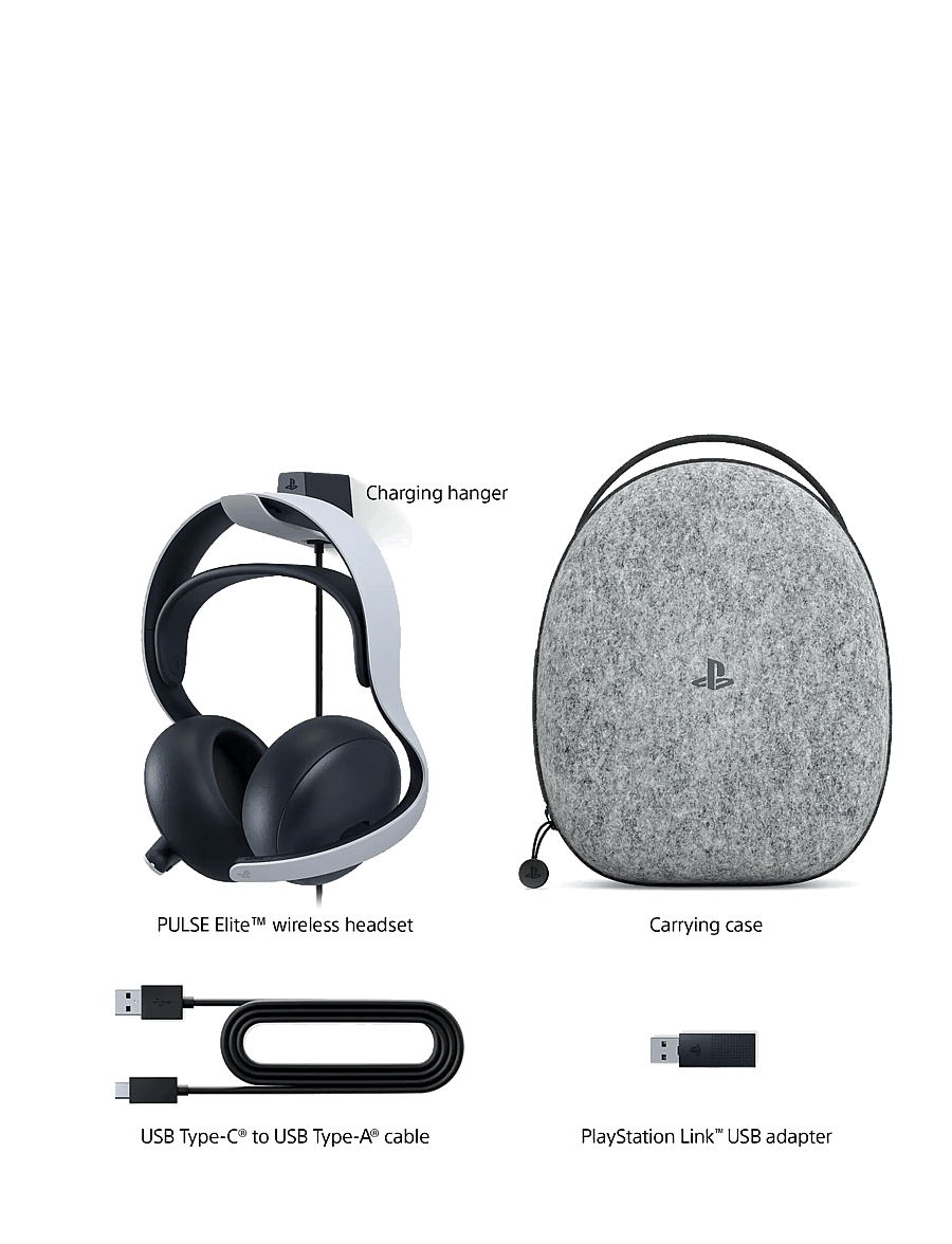 PlayStation - PULSE ELITE Wireless Headset w case - headsets - white - 4