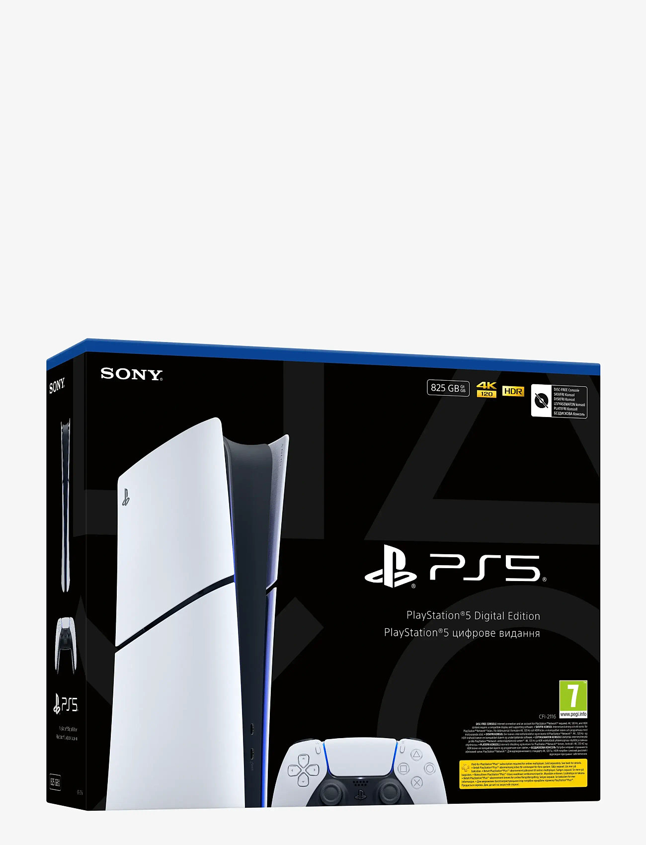 PlayStation - PlayStation®5 Digital E-chassis 825Gb - konsoles - white - 1