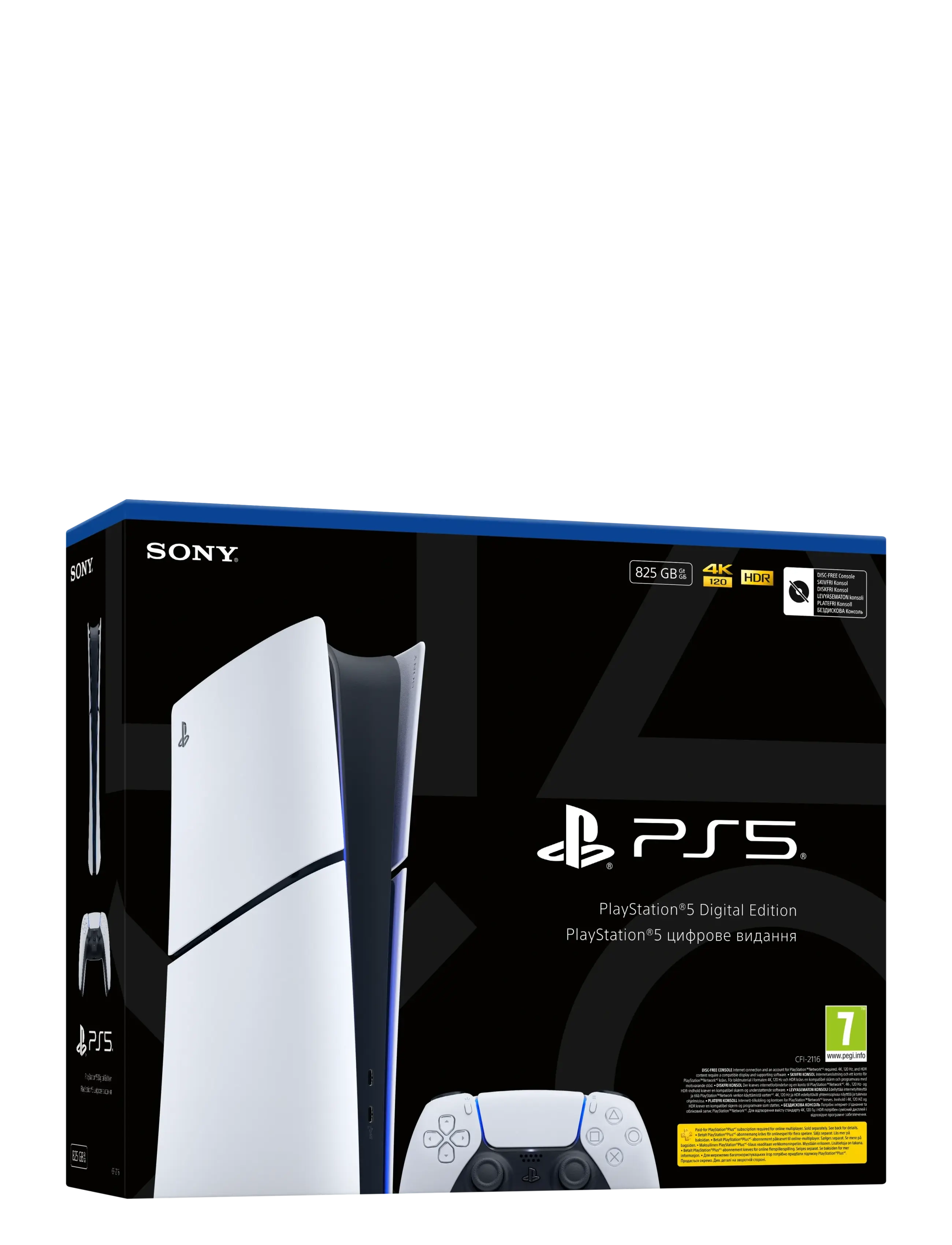 PlayStation - PlayStation®5 Digital E-chassis 825Gb - konsoler - white - 1