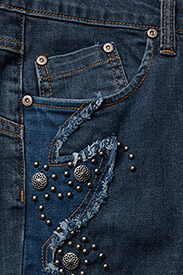 Please Jeans - Fine Western - tiesaus kirpimo džinsai - blue - 5