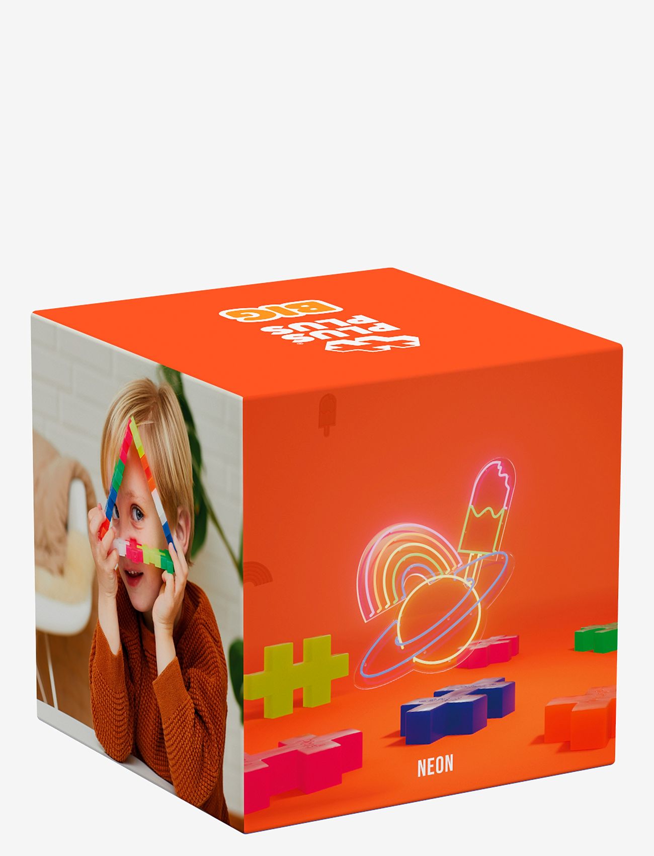Plus-Plus - Plus-Plus BIG Neon Mix / 100 pcs - byggesæt - mix neon - 1