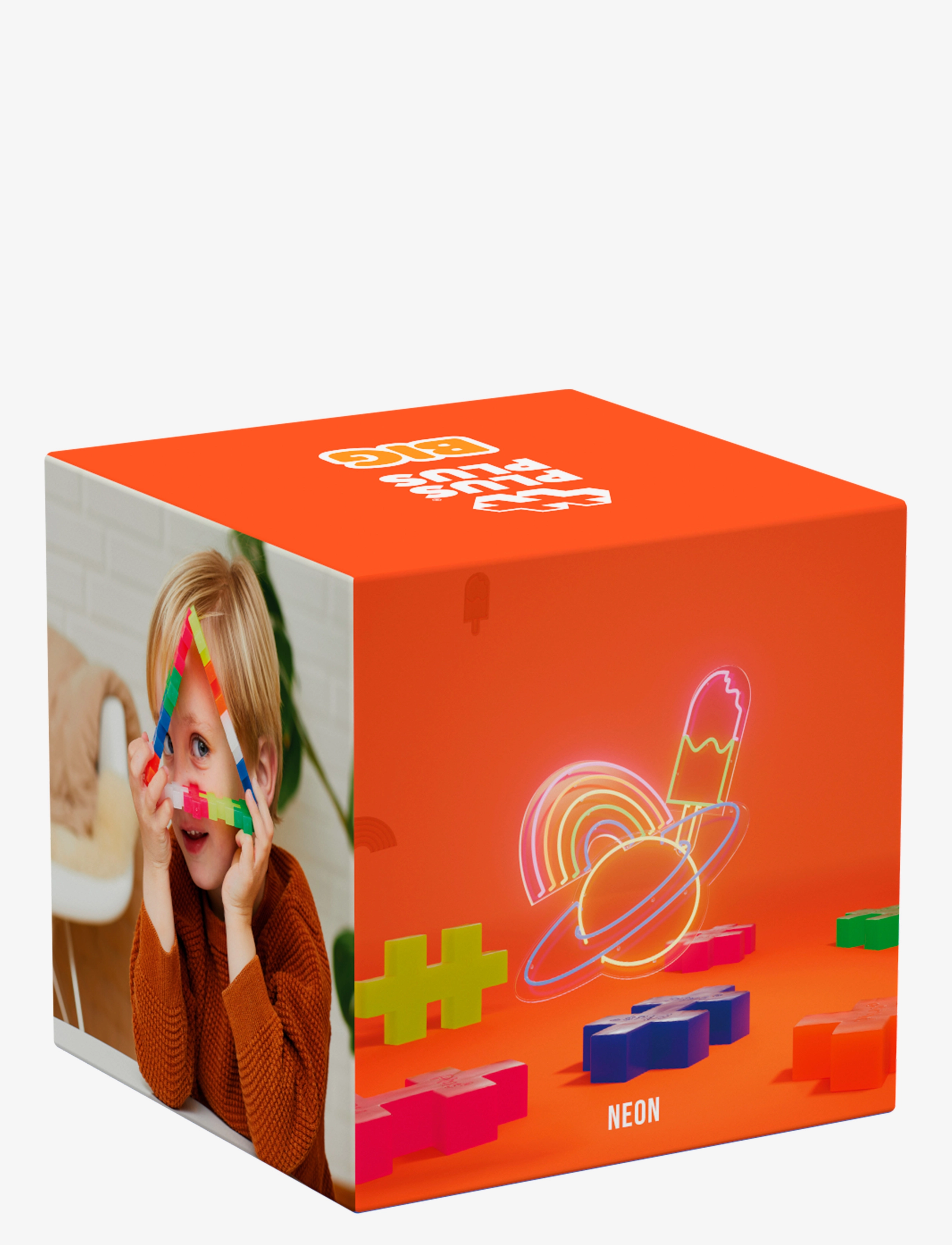 Plus-Plus Big Neon Mix / 100 Pcs, Børn, Building Sæt, Multi/mønstret, Str: ONE SIZE