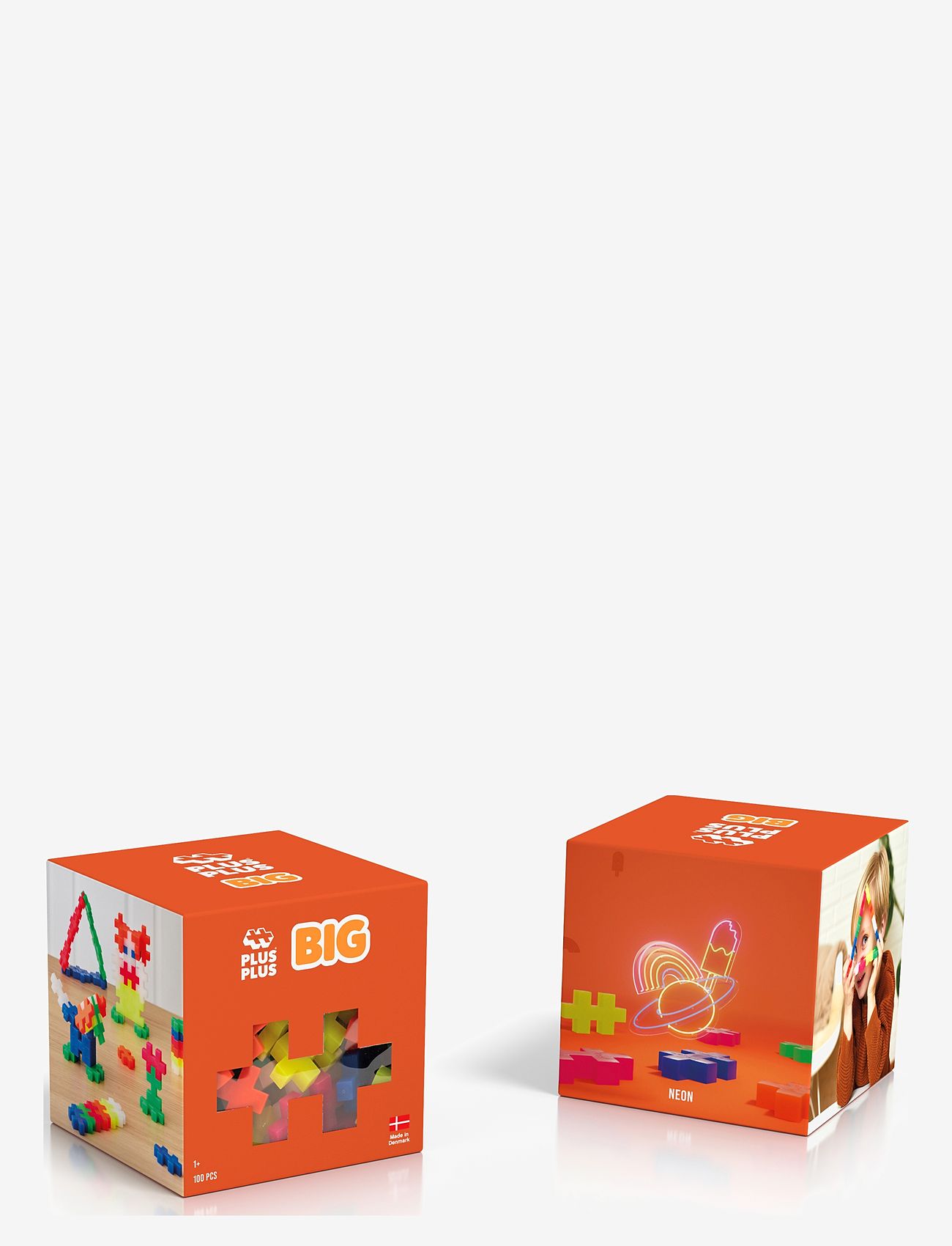 Plus-Plus - Plus-Plus BIG Neon Mix / 100 pcs - byggesæt - mix neon - 3