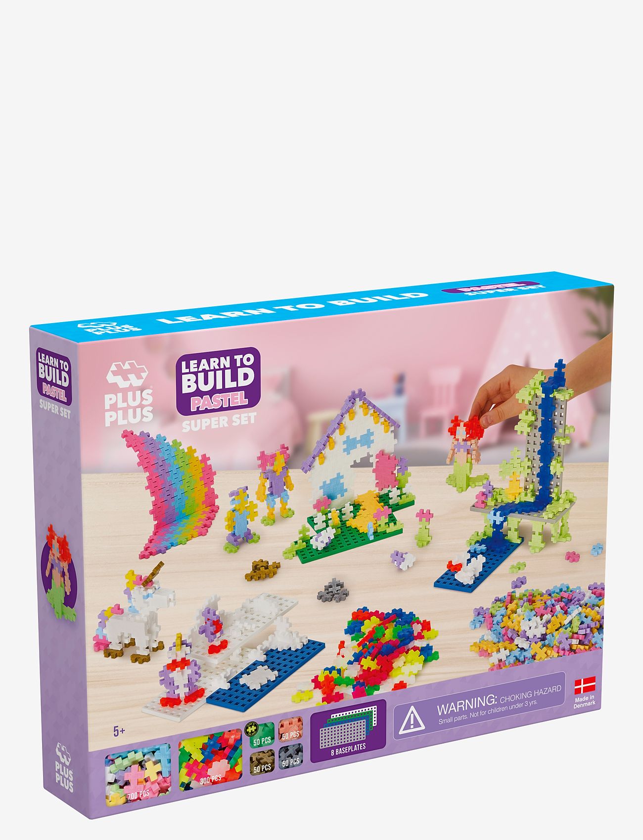 Plus-Plus - Plus-Plus Pastel Learn to build Super set - byggsatser - mix pastel - 1