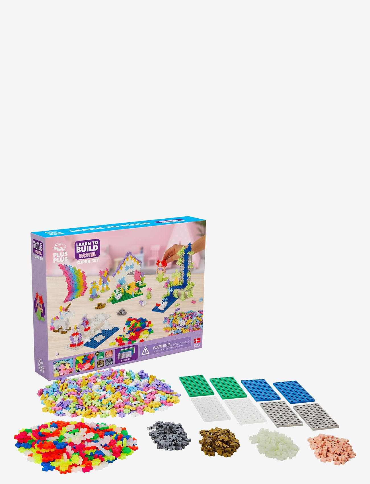 Plus-Plus - Plus-Plus Pastel Learn to build Super set - byggsatser - mix pastel - 2
