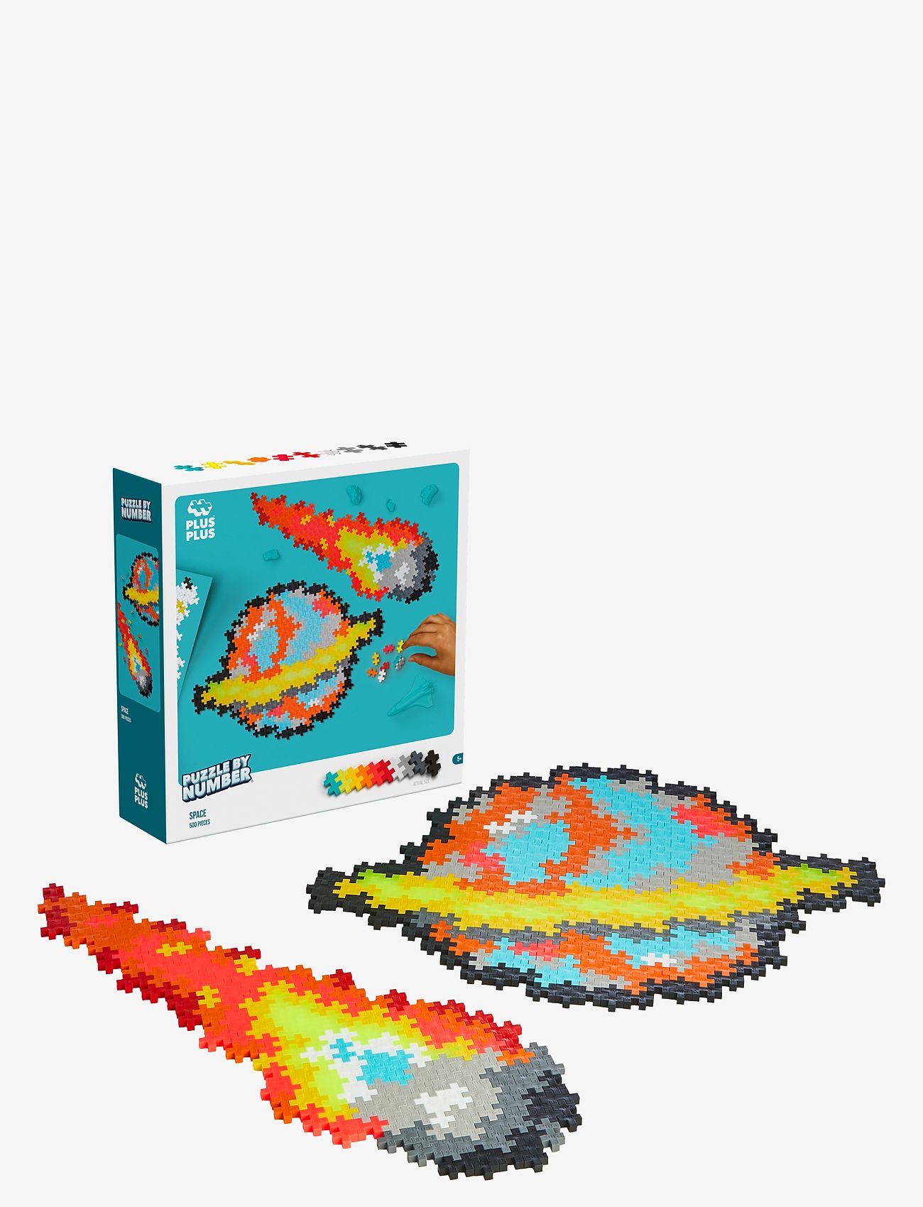 Plus-Plus - Plus-Plus Puzzle By Number Space 500pcs - byggesæt - multi - 0