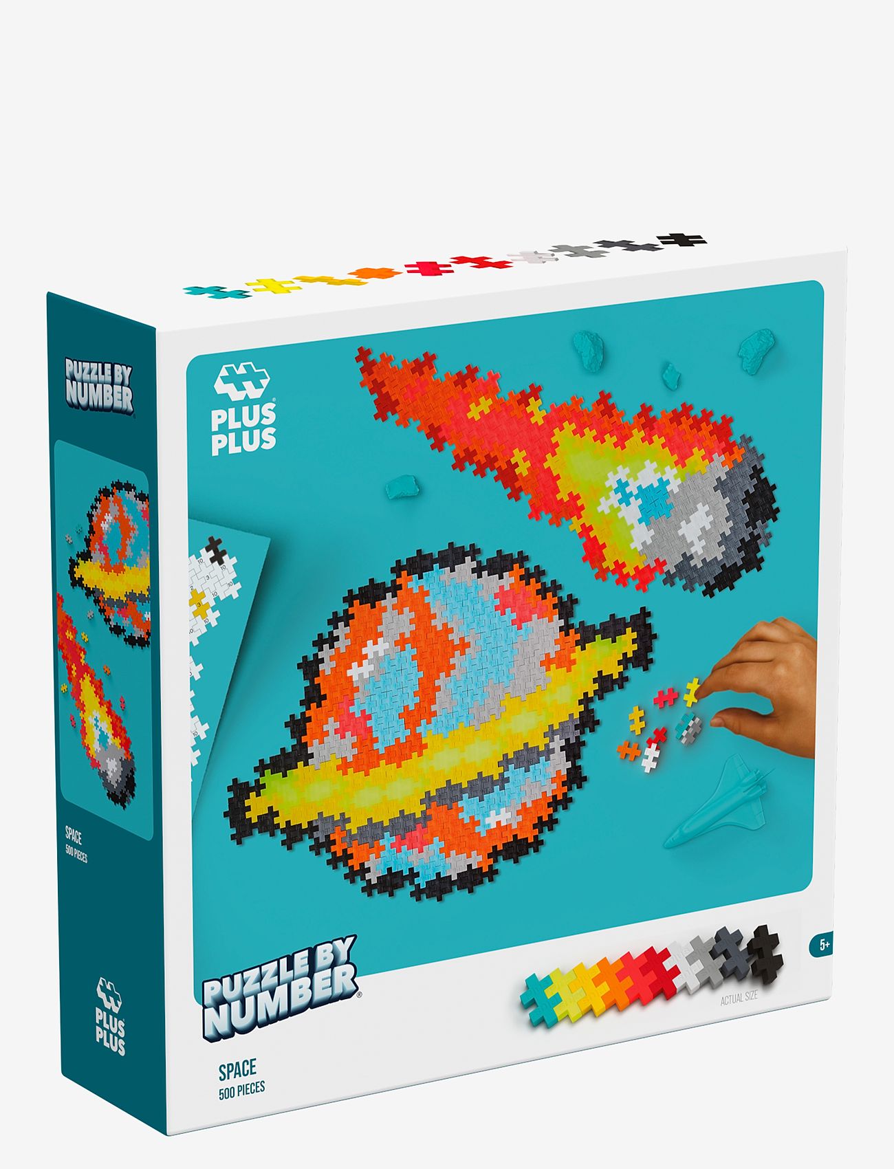 Plus-Plus - Plus-Plus Puzzle By Number Space 500pcs - byggesæt - multi - 1