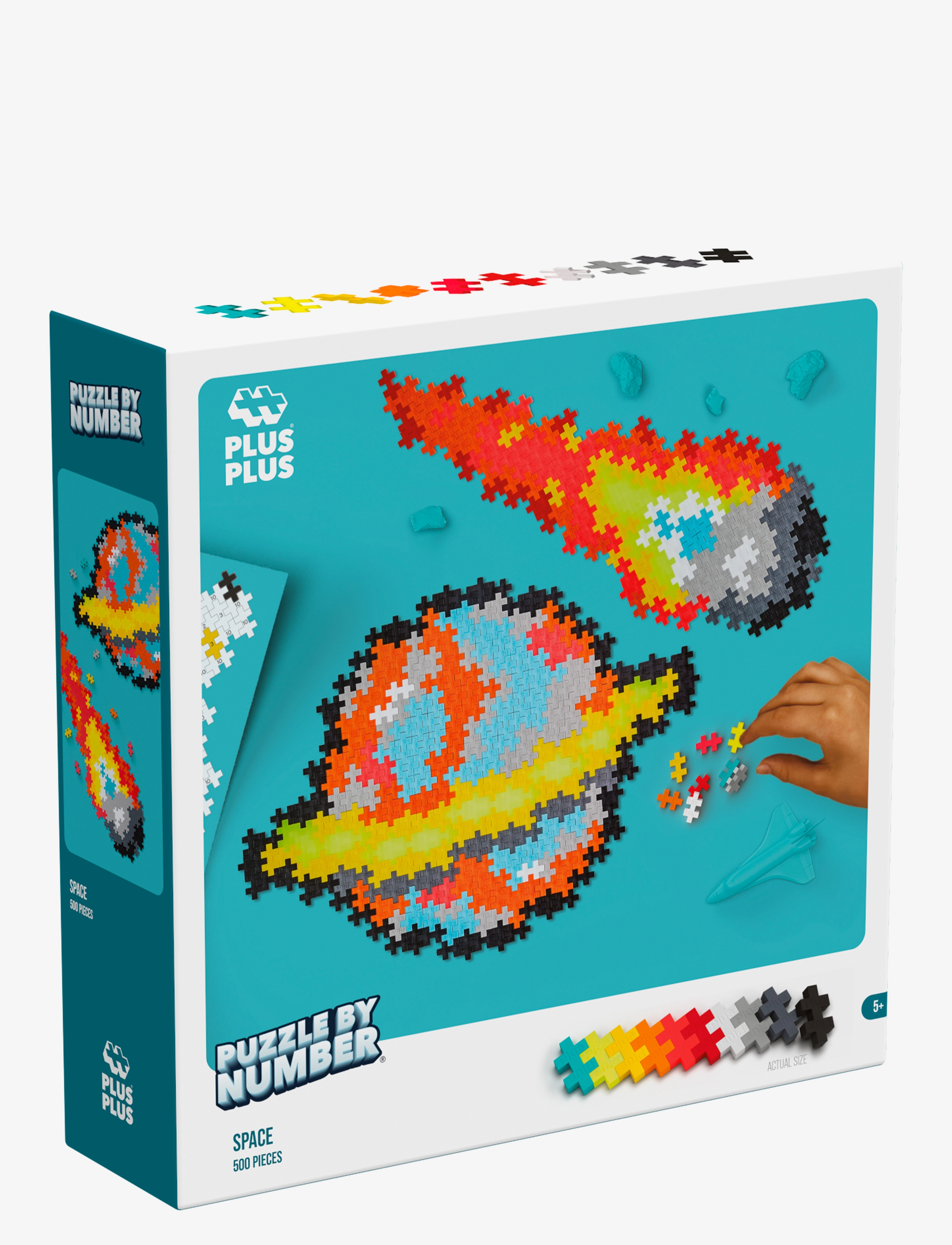 Plus-Plus - Plus-Plus Puzzle By Number Space 500pcs - byggesæt - multi - 1