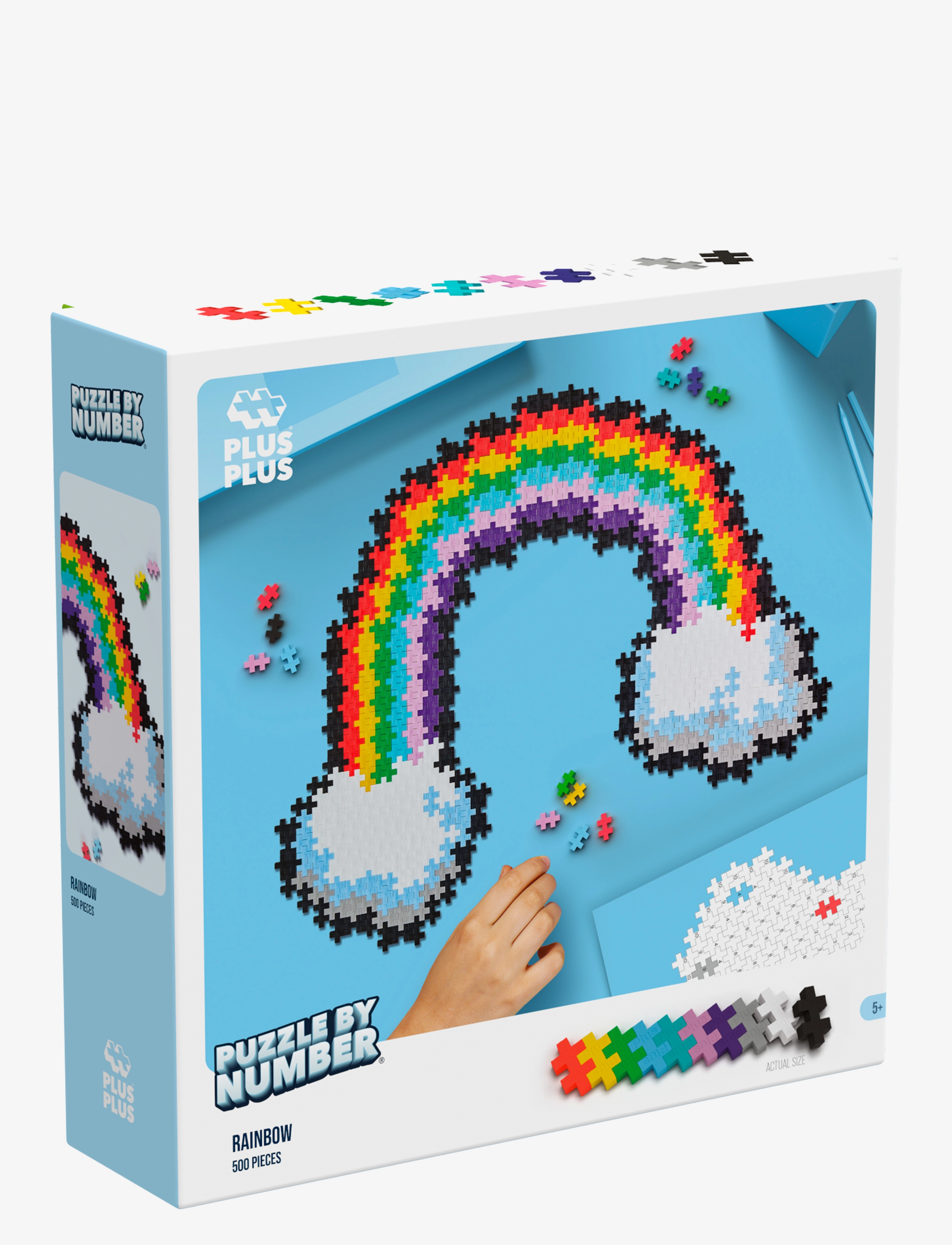 Plus-Plus - Plus-Plus Puzzle By Number Rainbow 500pcs - kubbasett - multi - 2