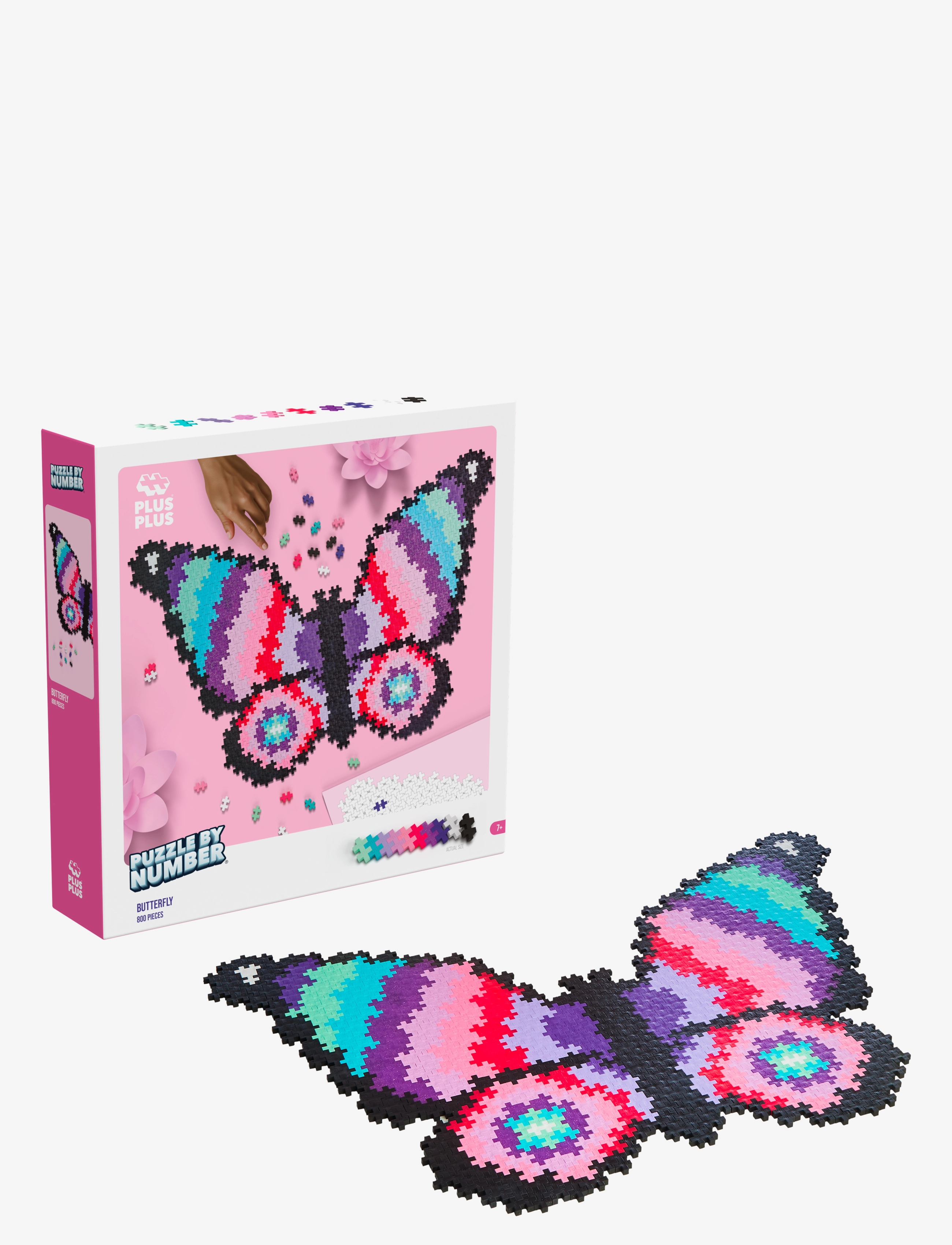 Plus-Plus Plus-Plus Puzzle By Number Butterfly 800pcs - Plus-Plus - MULTI / multi