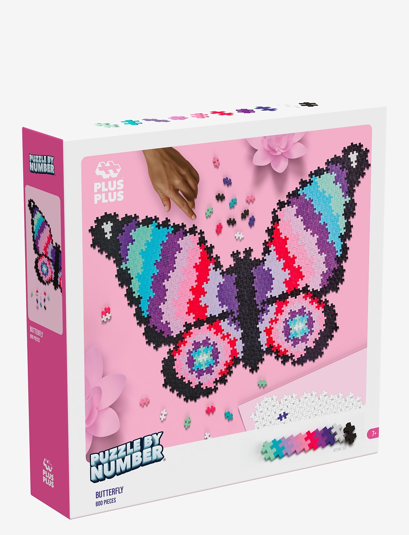 Plus-Plus - Plus-Plus Puzzle By Number Butterfly 800pcs - byggsatser - multi - 2